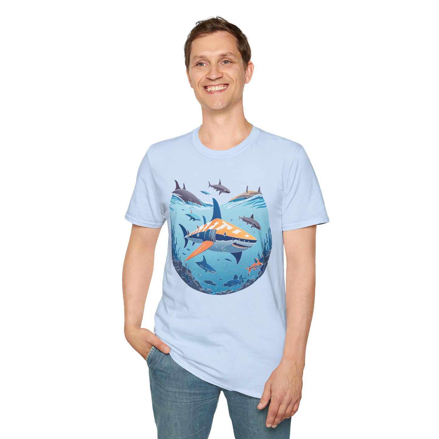 Ocean Tee Shirt, Ocean Shirt, Shirt with Ocean, U boat Tees, Shirt with U-Boat