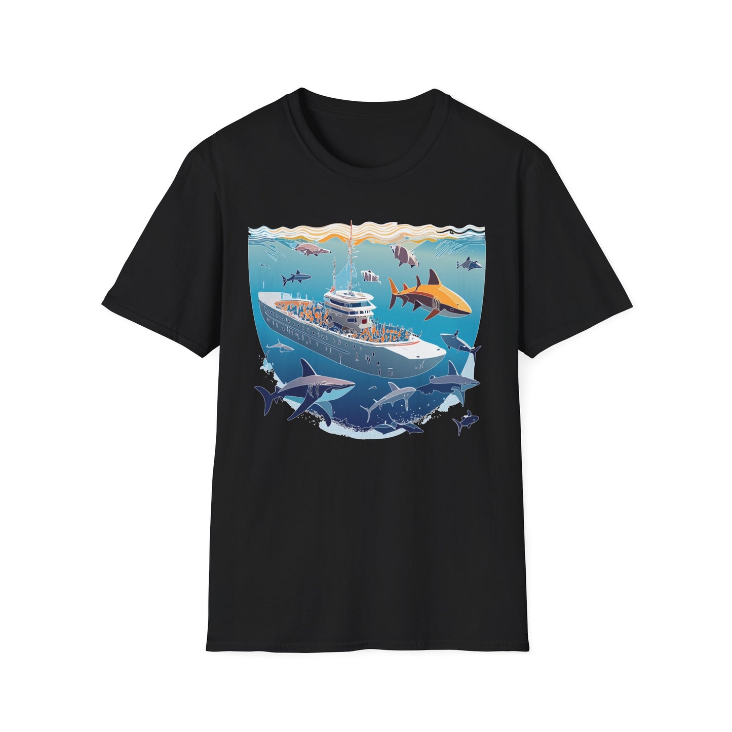 Ocean Tee Shirt, Ocean Shirt, Shirt with Ocean, U boat Tees, Shirt with U-Boat