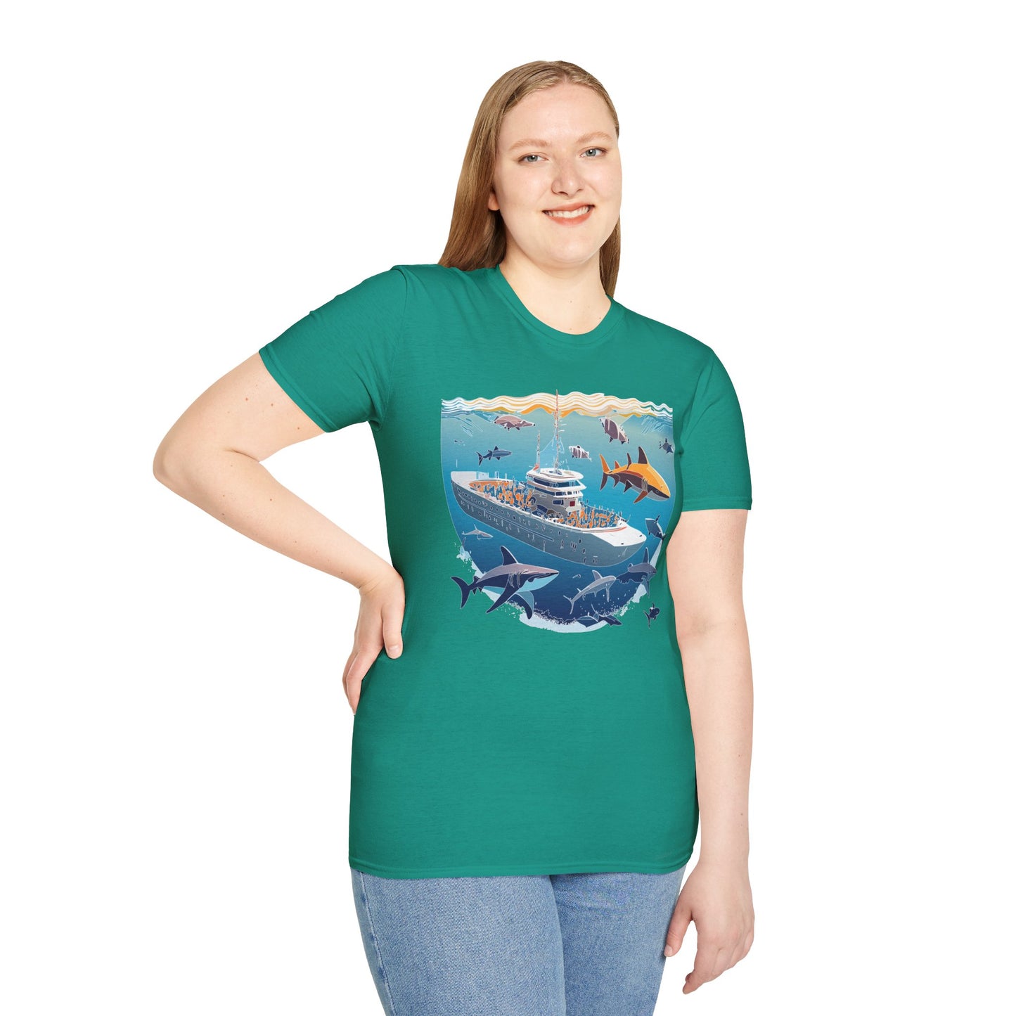 Ocean Tee Shirt, Ocean Shirt, Shirt with Ocean, U boat Tees, Shirt with U-Boat