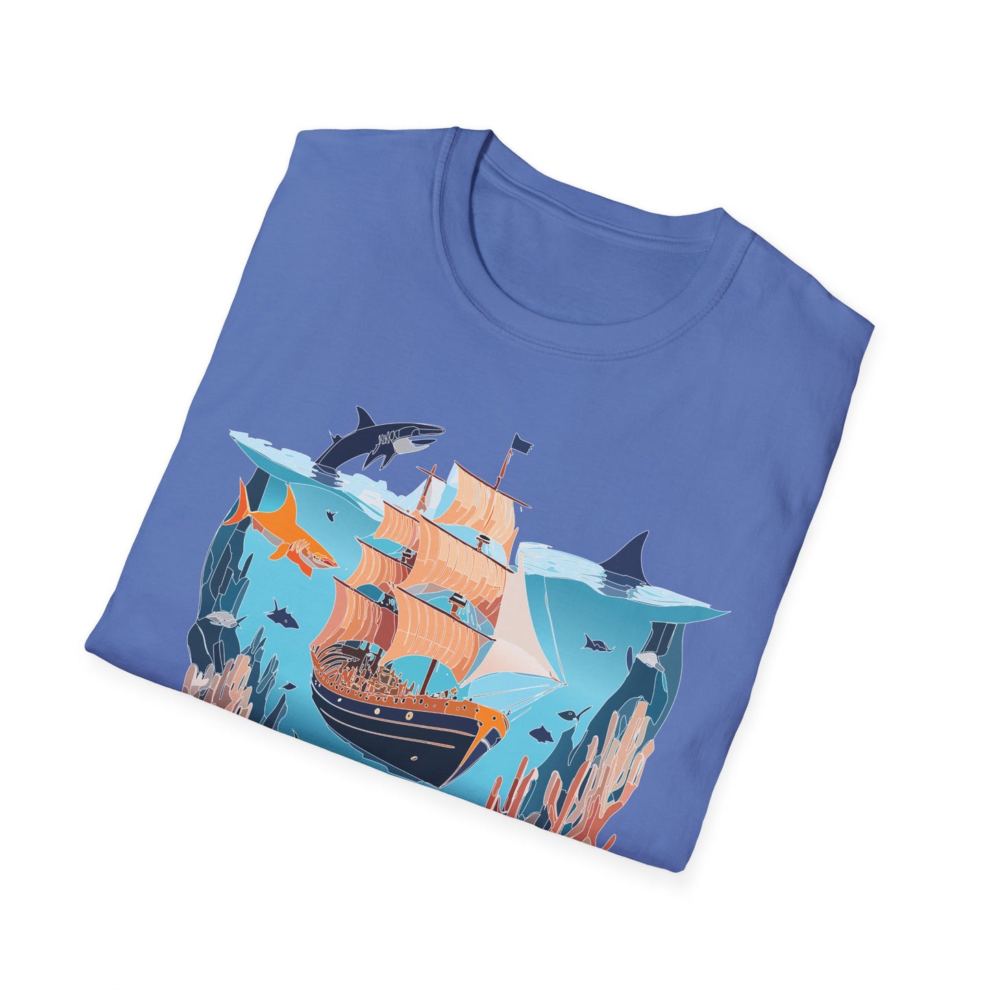 Ocean Tee Shirt, Ocean Shirt, Shirt with Ocean, U boat Tees, Shirt with U-Boat