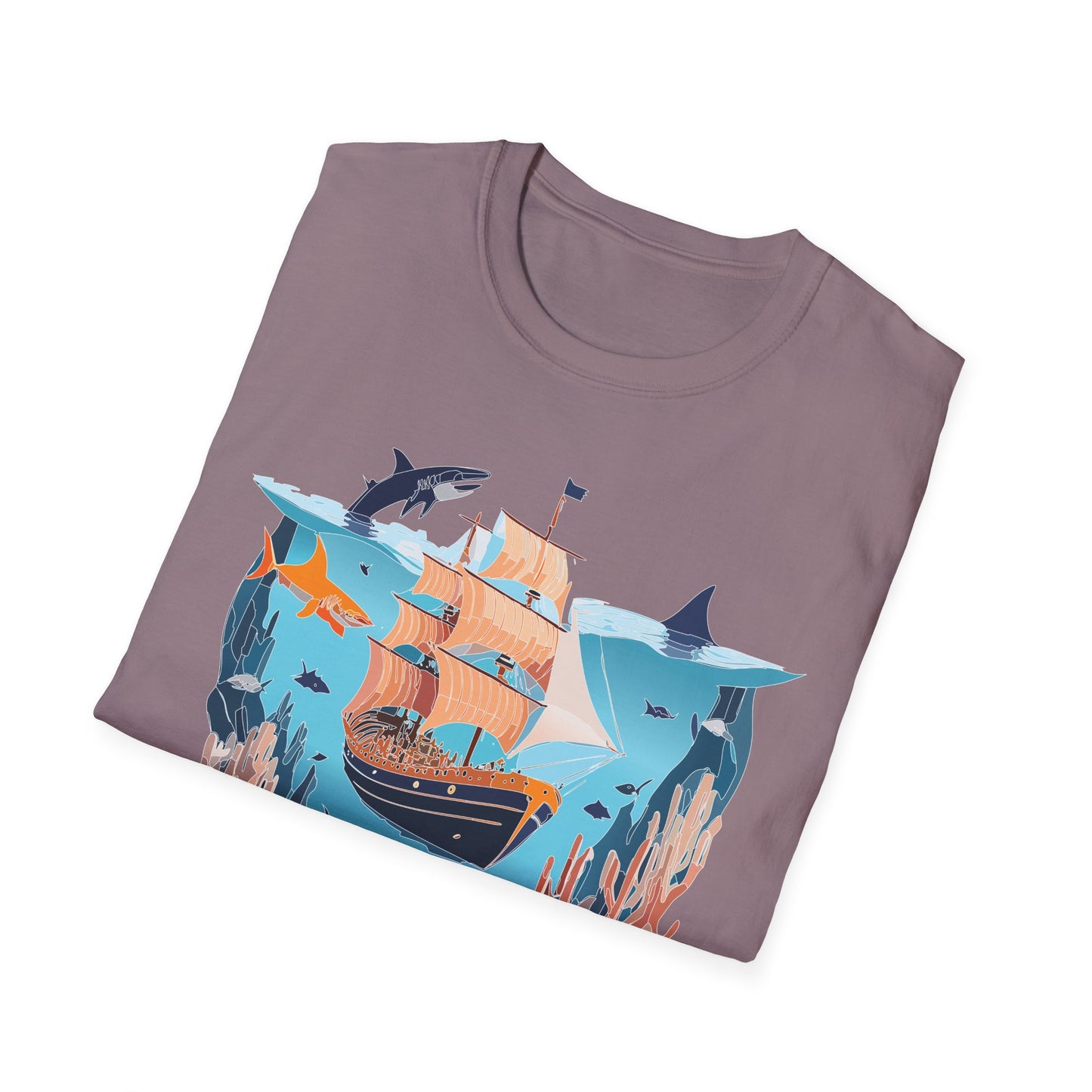 Ocean Tee Shirt, Ocean Shirt, Shirt with Ocean, U boat Tees, Shirt with U-Boat