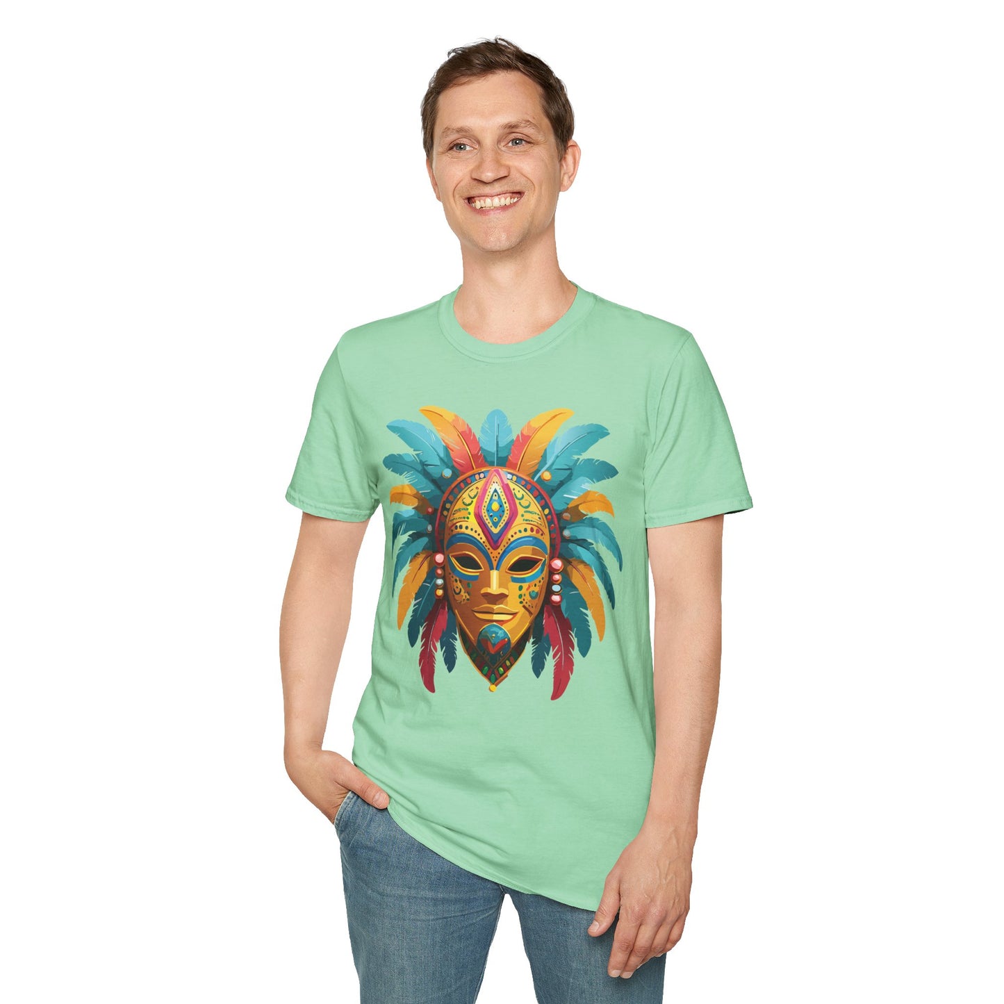 Mask Tee Shirt, Mask Shirt, Shirt with Mask, Masquerade Tees