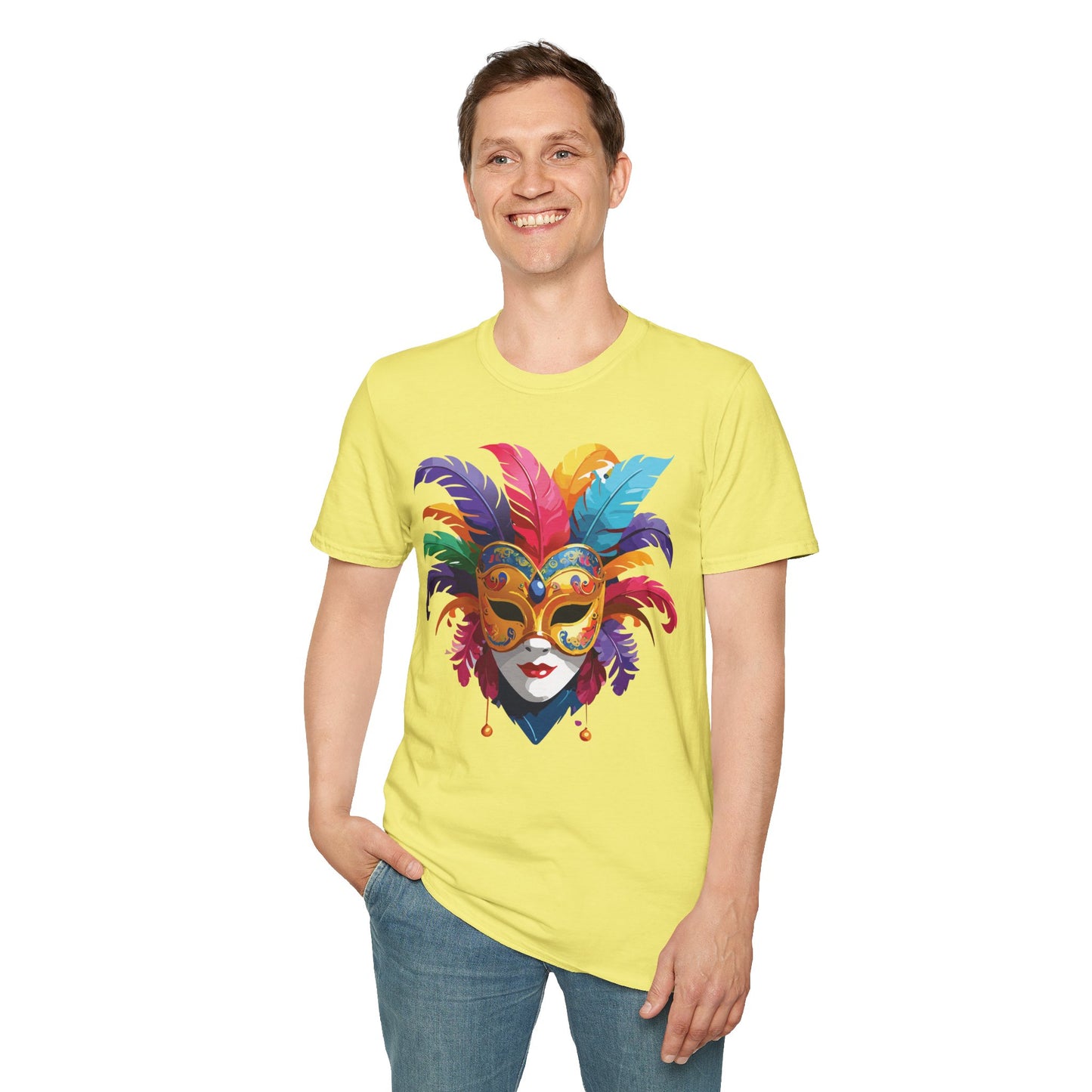 Mask Tee Shirt, Mask Shirt, Shirt with Mask, Masquerade Tees