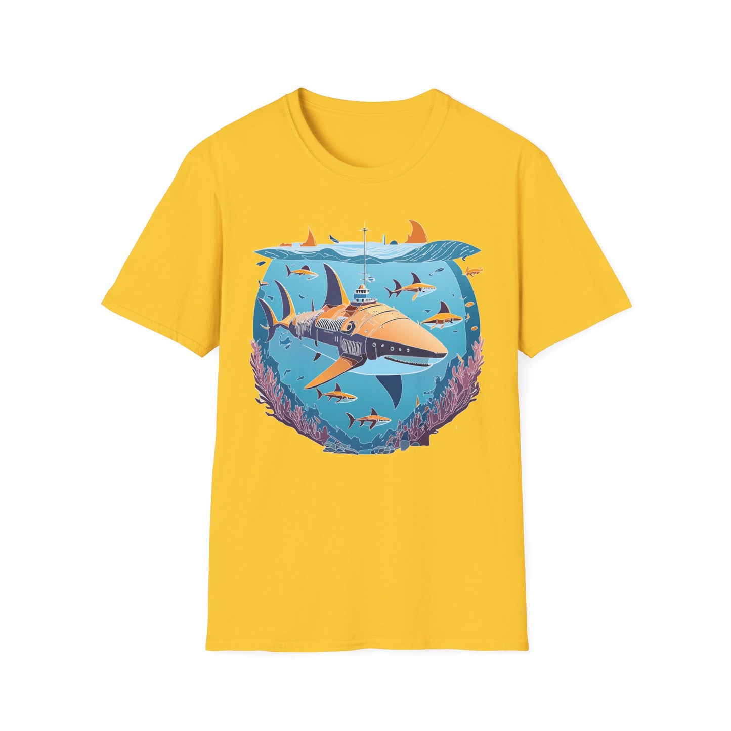Ocean Tee Shirt, Ocean Shirt, Shirt with Ocean, U boat Tees, Shirt with U-Boat