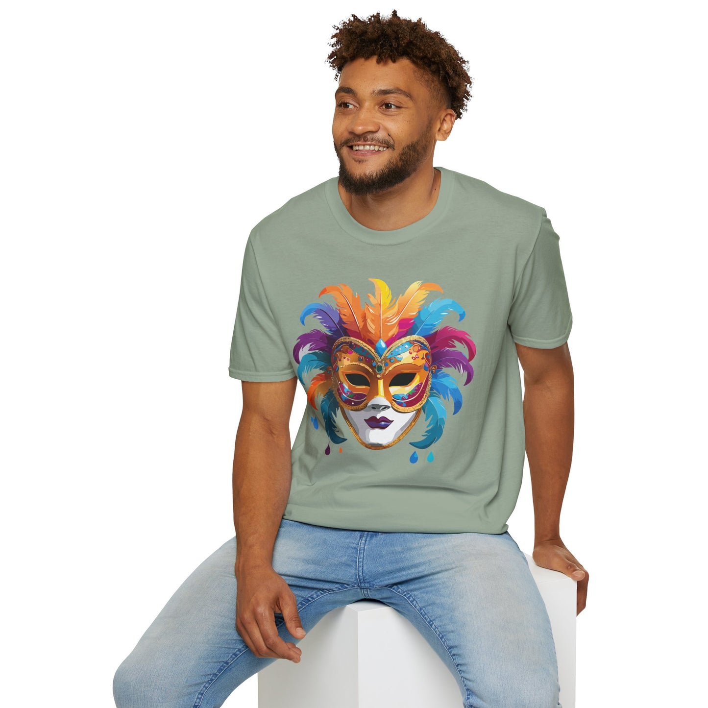 Mask Tee Shirt, Mask Shirt, Shirt with Mask, Masquerade Tees