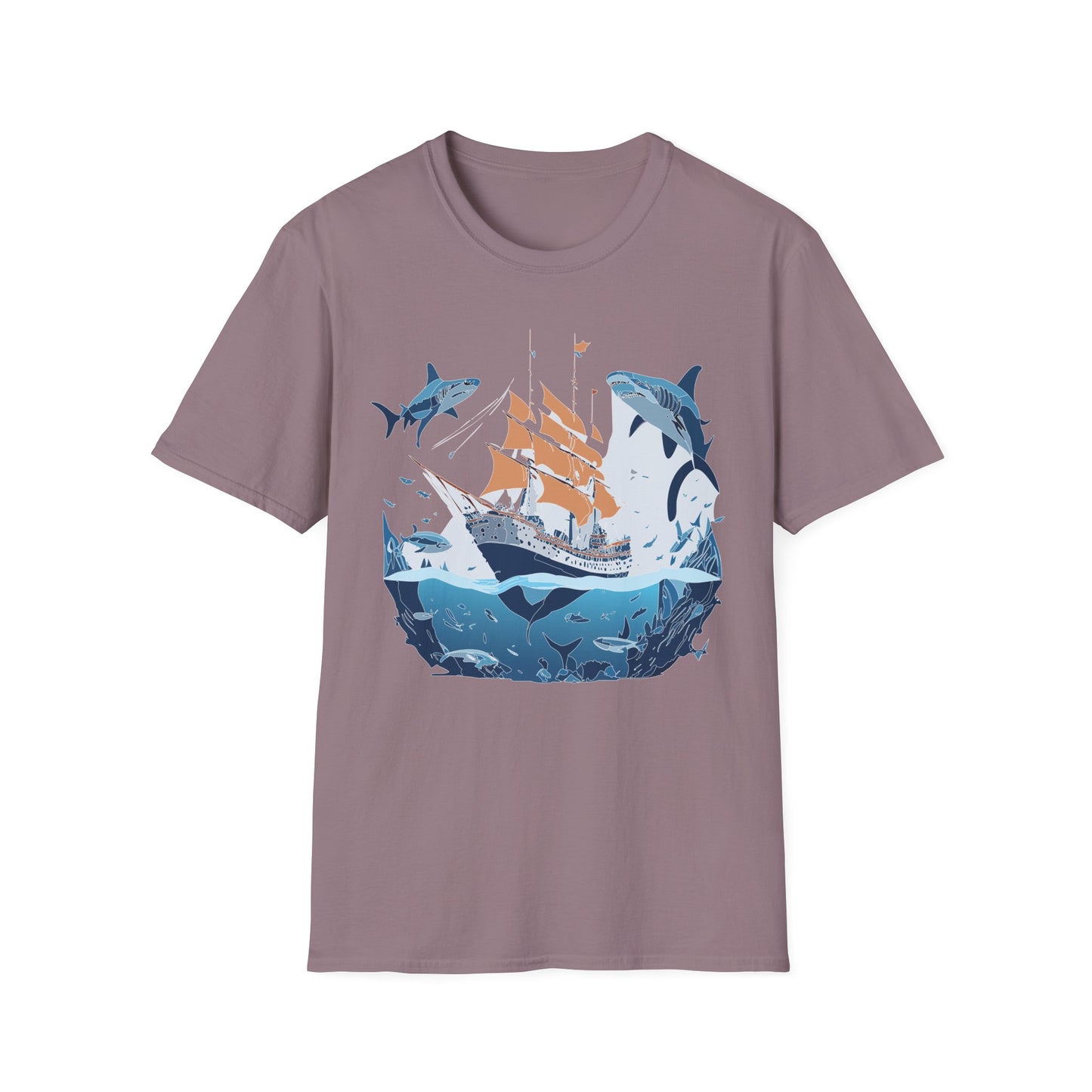Ocean Tee Shirt, Ocean Shirt, Shirt with Ocean, U boat Tees, Shirt with U-Boat