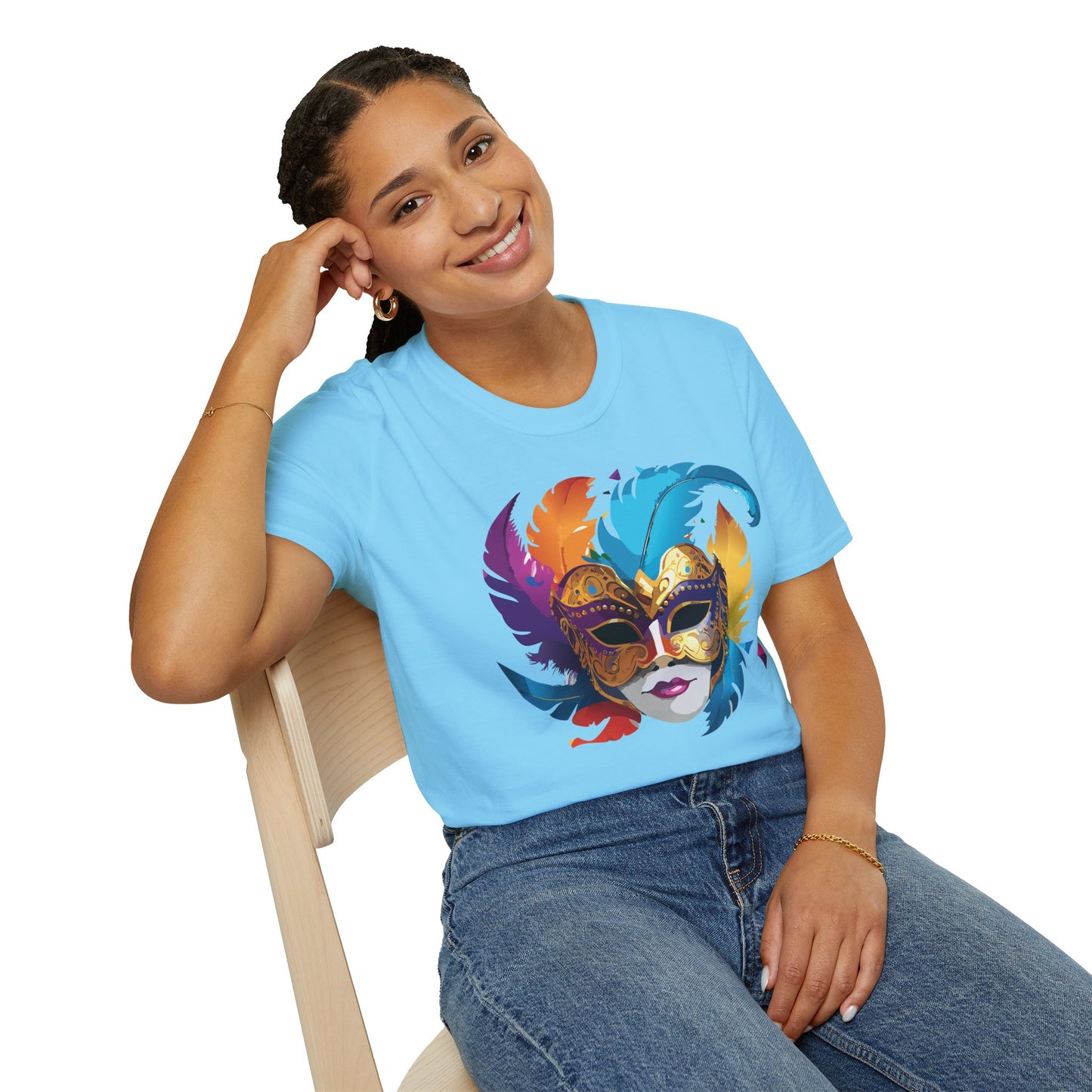 Mask Tee Shirt, Mask Shirt, Shirt with Mask, Masquerade Tees