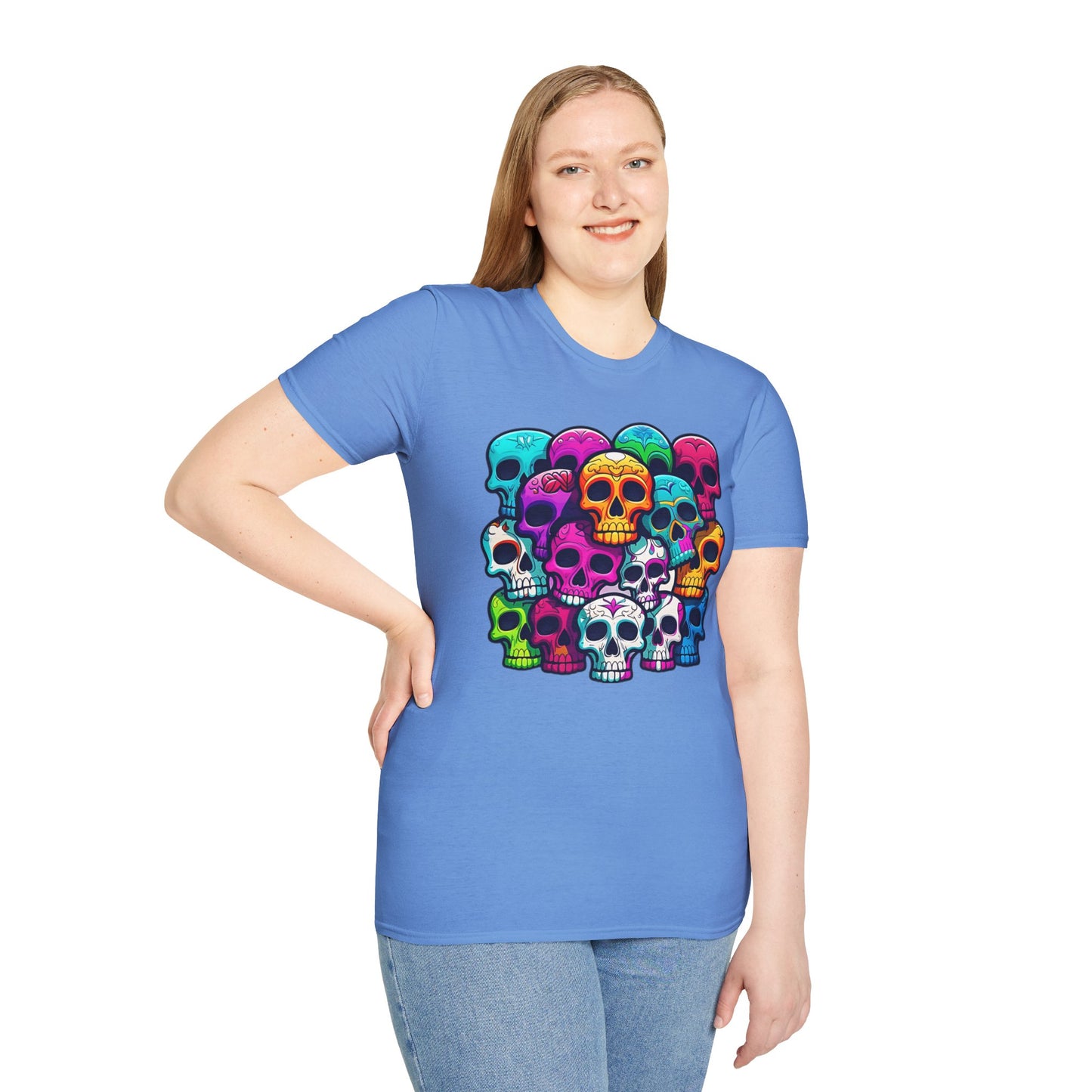 Skull Tee Shirt, Skeleton Shirt, Shirt with Skull, Shirt with Skeleton