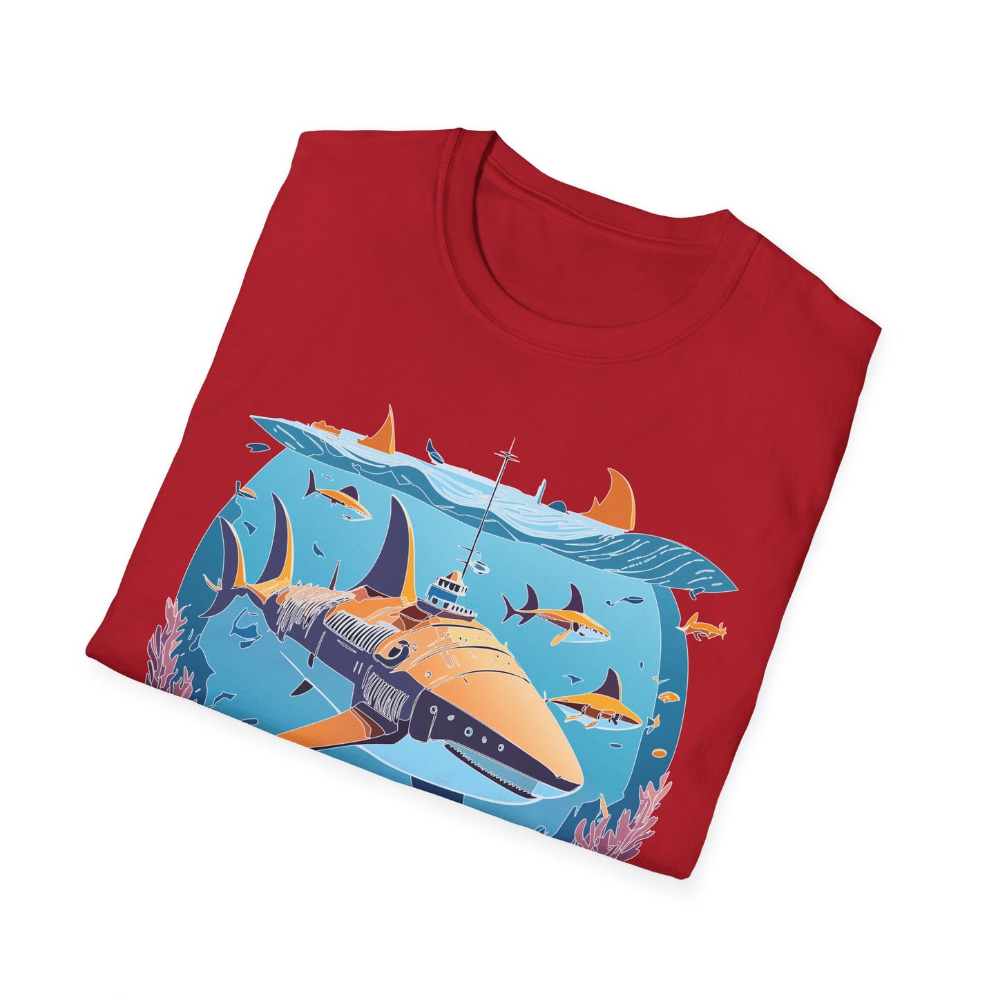 Ocean Tee Shirt, Ocean Shirt, Shirt with Ocean, U boat Tees, Shirt with U-Boat