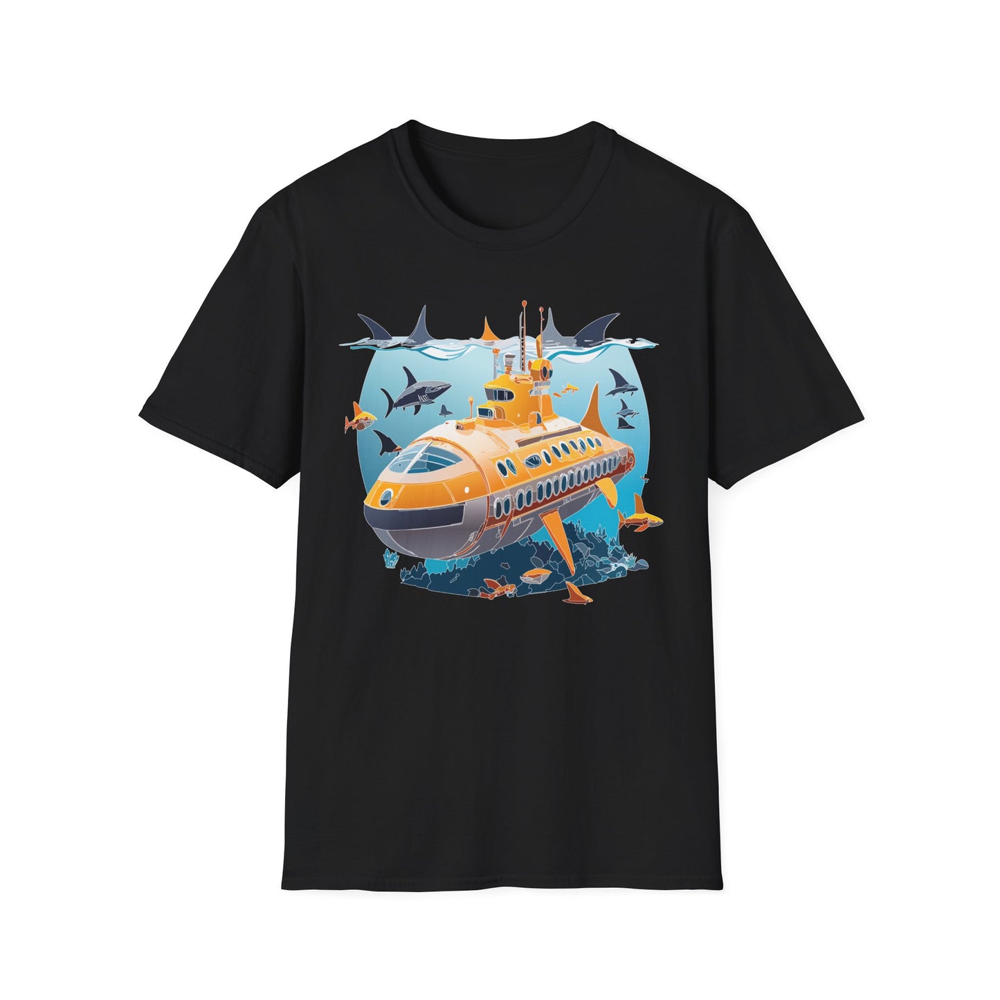 Ocean Tee Shirt, Ocean Shirt, Shirt with Ocean, U boat Tees, Shirt with U-Boat