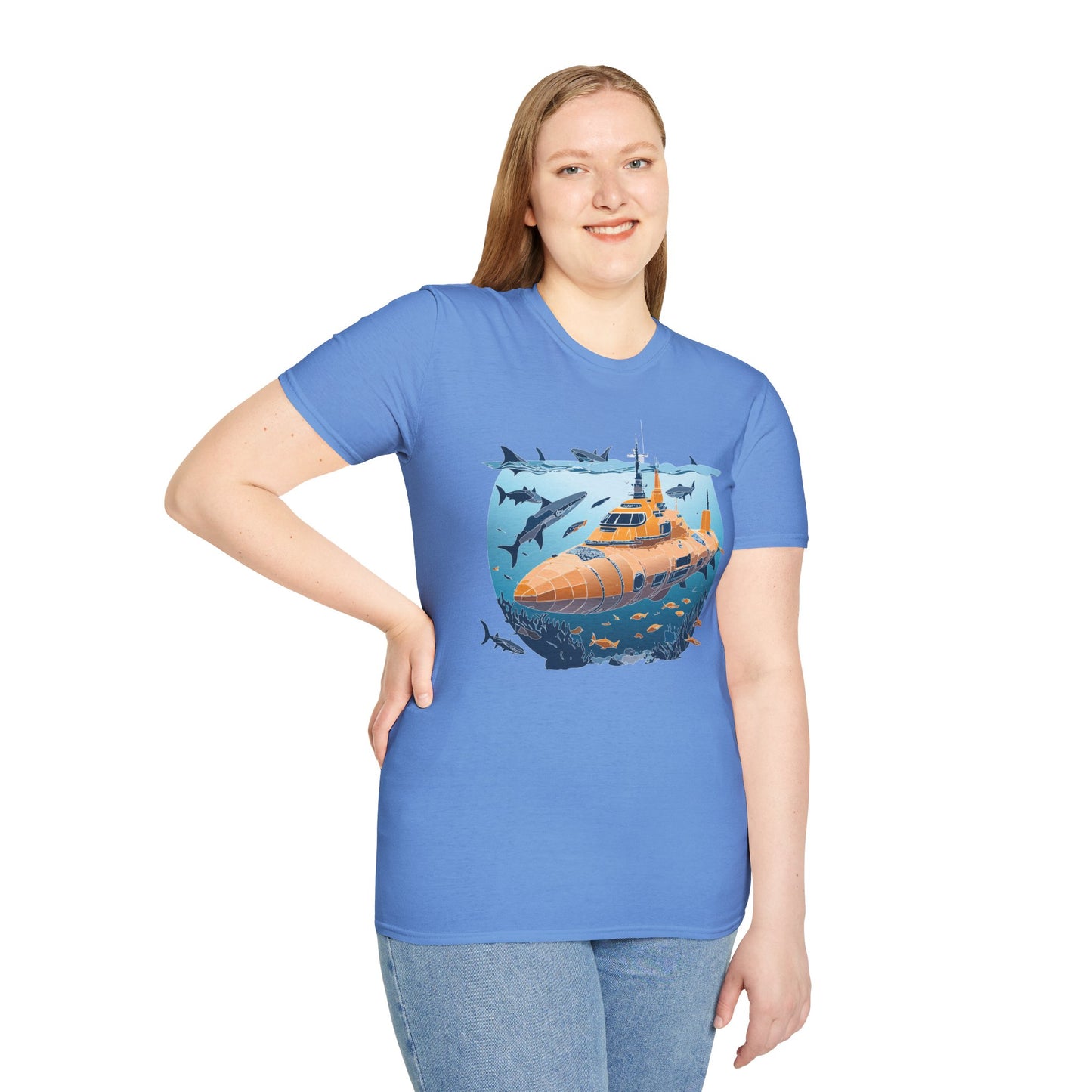 Ocean Tee Shirt, Ocean Shirt, Shirt with Ocean, U boat Tees, Shirt with U-Boat