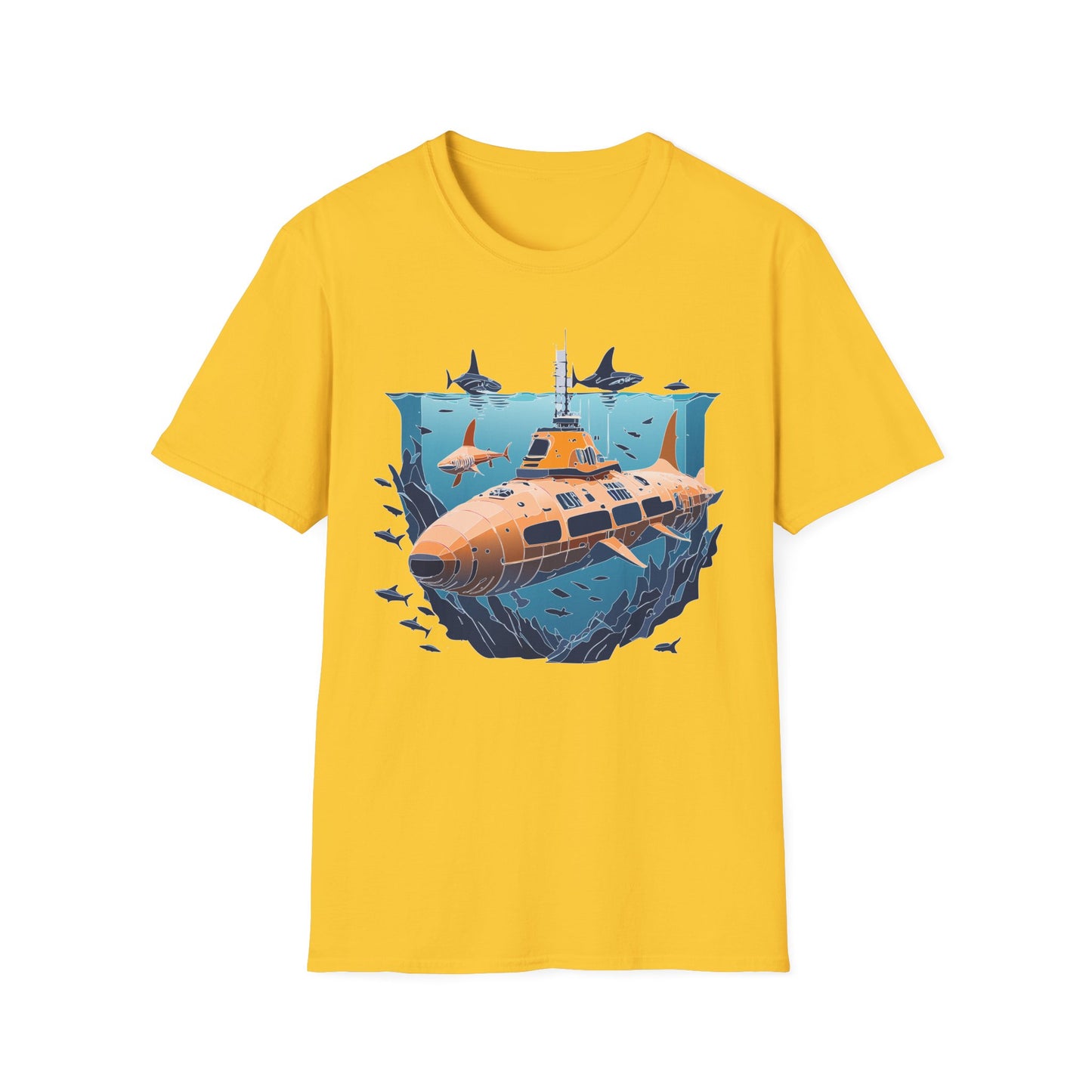 Ocean Tee Shirt, Ocean Shirt, Shirt with Ocean, U boat Tees, Shirt with U-Boat