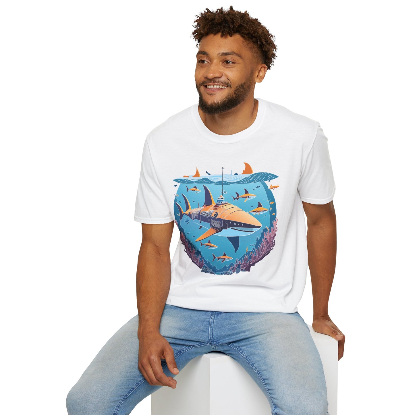 Ocean Tee Shirt, Ocean Shirt, Shirt with Ocean, U boat Tees, Shirt with U-Boat