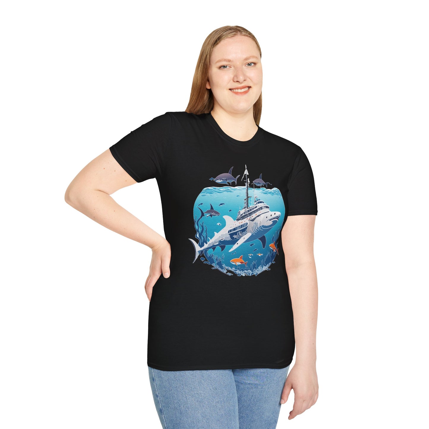 Ocean Tee Shirt, Ocean Shirt, Shirt with Ocean, U boat Tees, Shirt with U-Boat