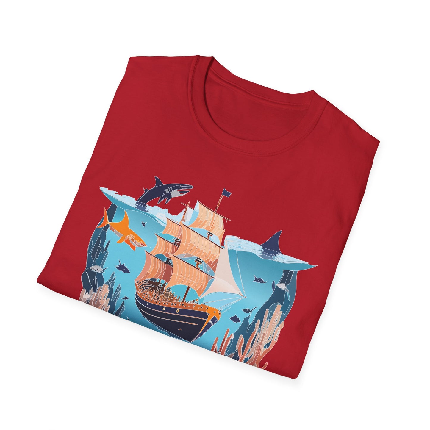 Ocean Tee Shirt, Ocean Shirt, Shirt with Ocean, U boat Tees, Shirt with U-Boat