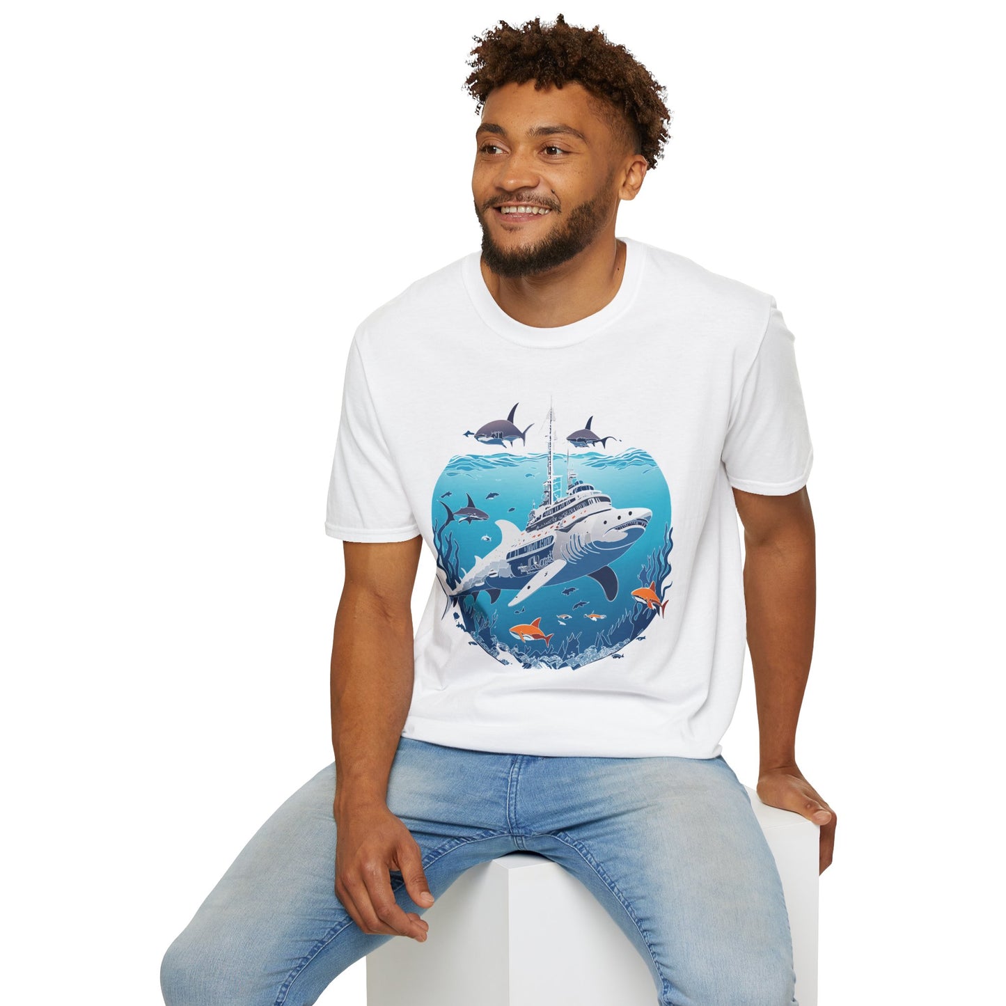 Ocean Tee Shirt, Ocean Shirt, Shirt with Ocean, U boat Tees, Shirt with U-Boat
