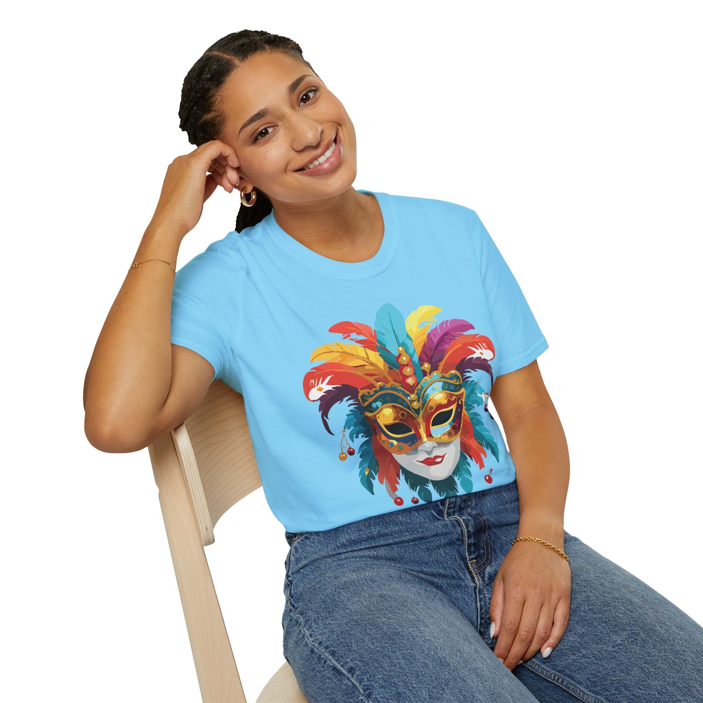 Mask Tee Shirt, Mask Shirt, Shirt with Mask, Masquerade Tees