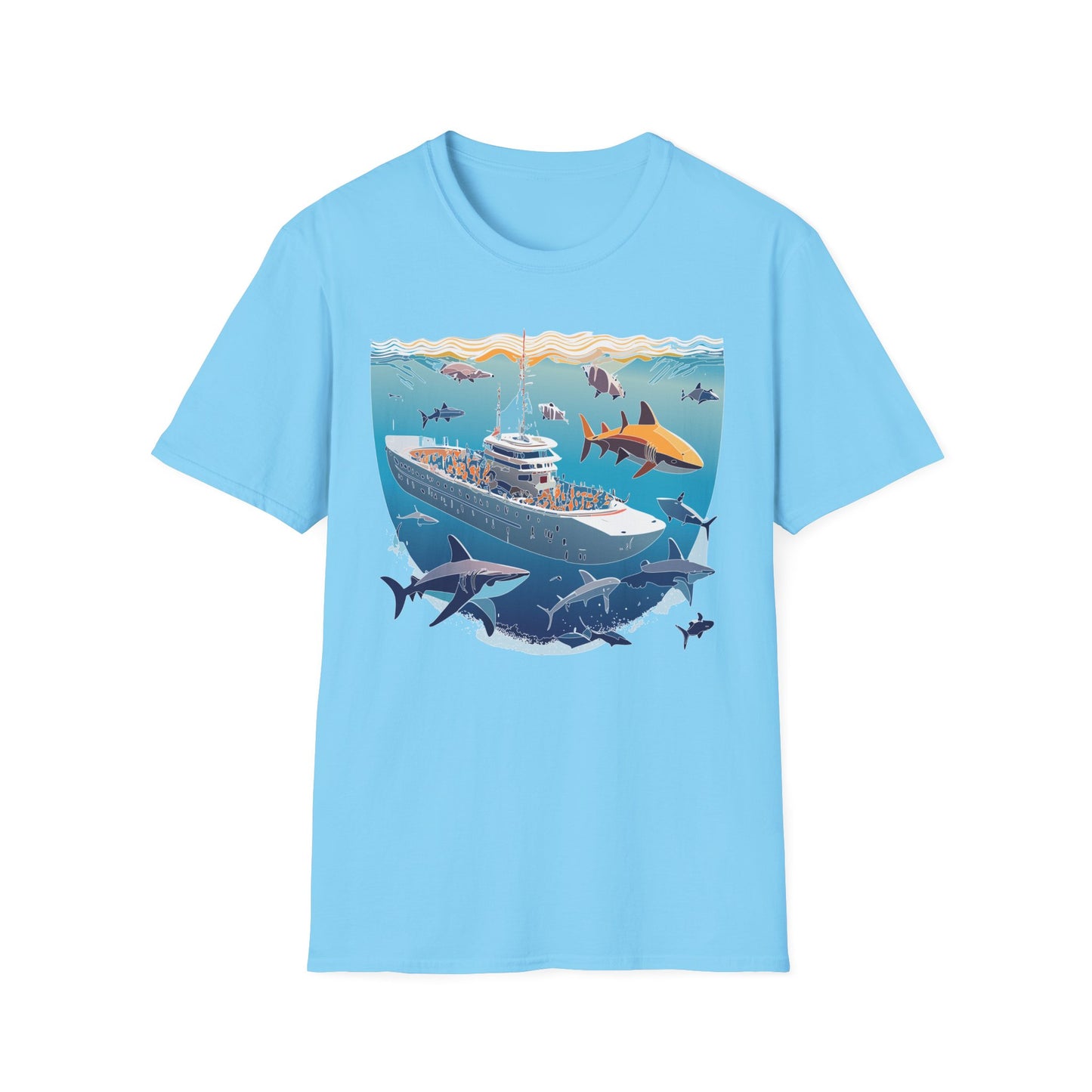 Ocean Tee Shirt, Ocean Shirt, Shirt with Ocean, U boat Tees, Shirt with U-Boat