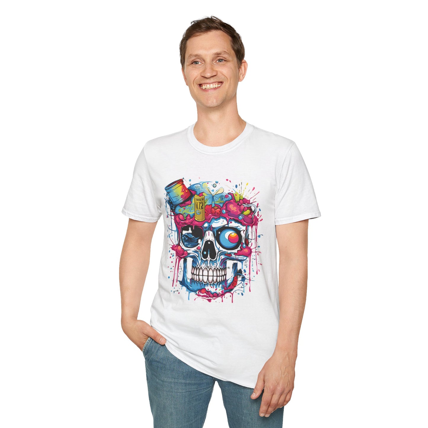 Skull Tee Shirt, Skeleton Shirt, Shirt with Skull, Shirt with Skeleton