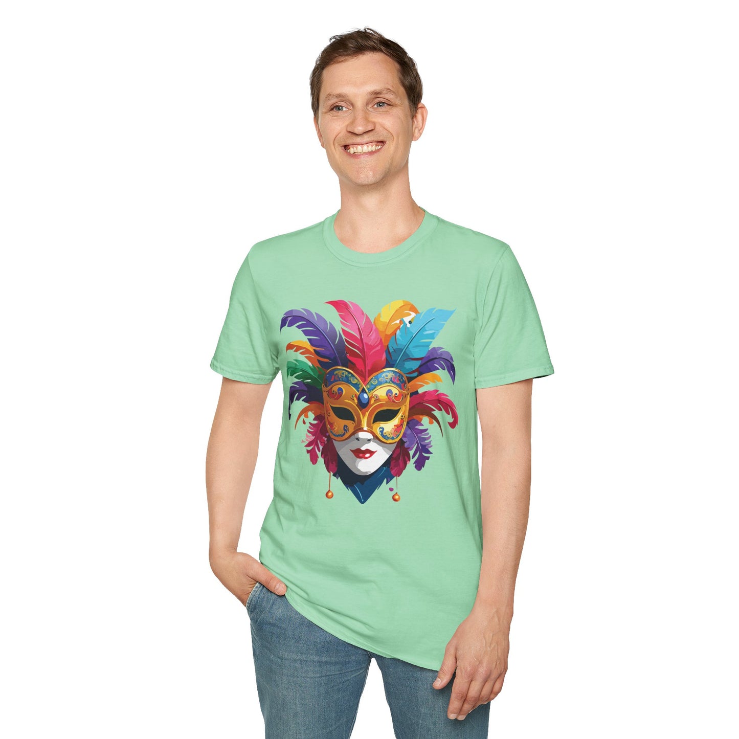 Mask Tee Shirt, Mask Shirt, Shirt with Mask, Masquerade Tees