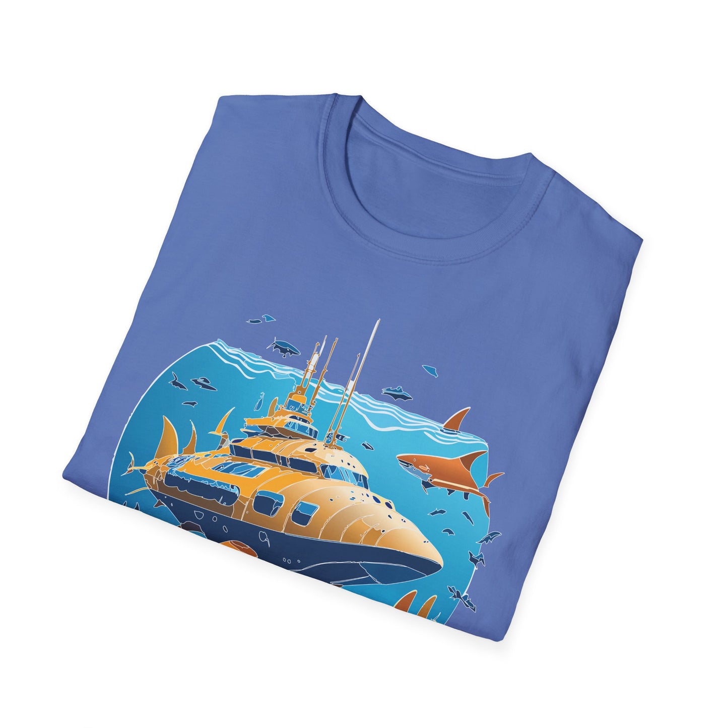 Ocean Tee Shirt, Ocean Shirt, Shirt with Ocean, U boat Tees, Shirt with U-Boat