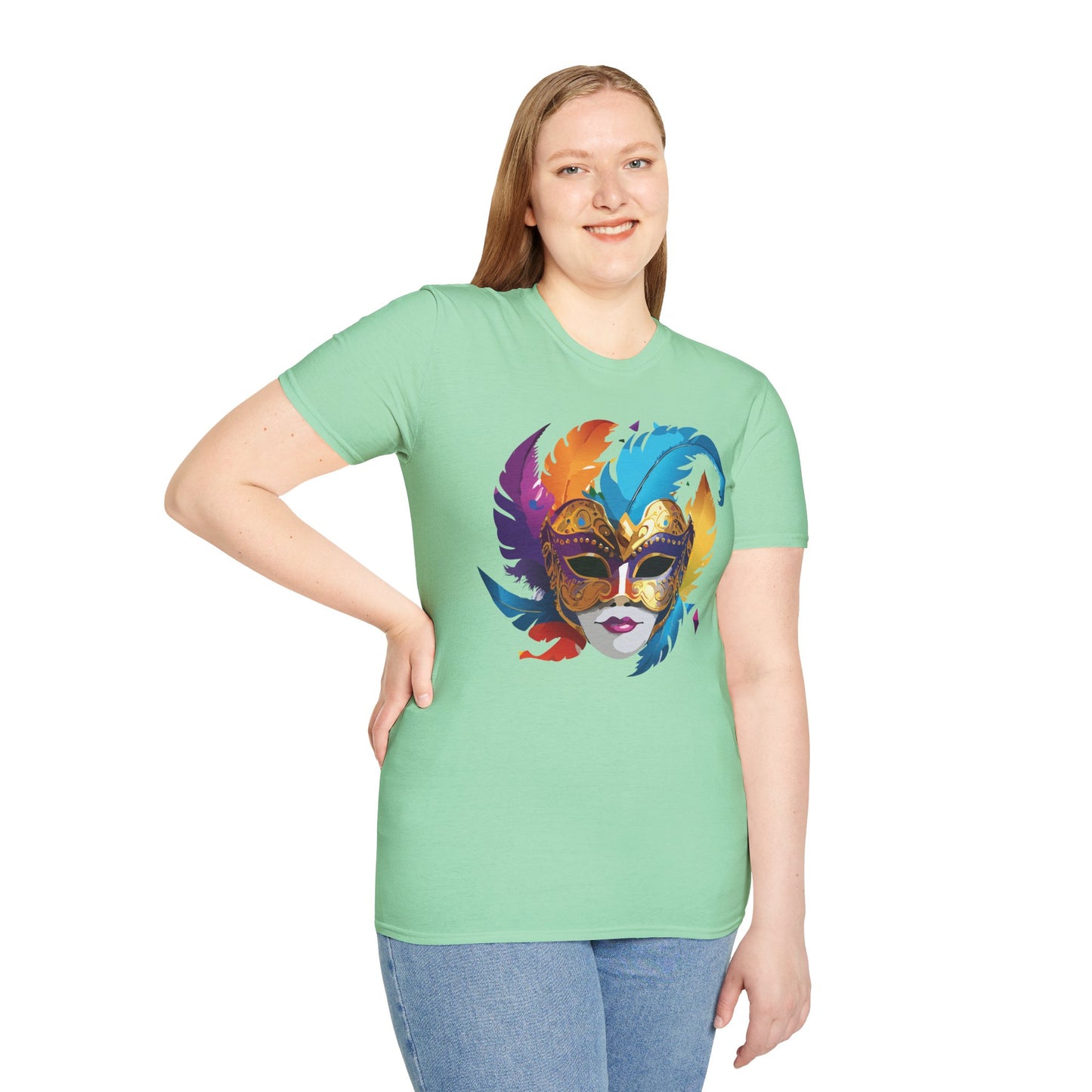 Mask Tee Shirt, Mask Shirt, Shirt with Mask, Masquerade Tees