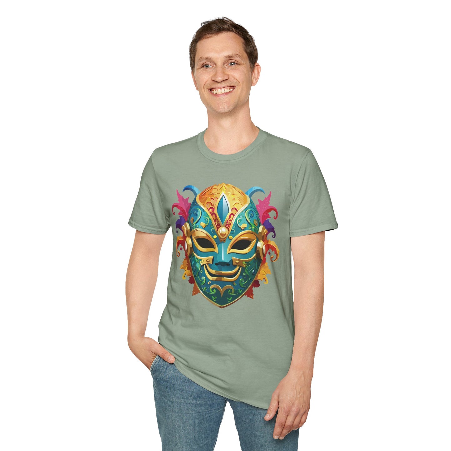 Mask Tee Shirt, Mask Shirt, Shirt with Mask, Masquerade Tees