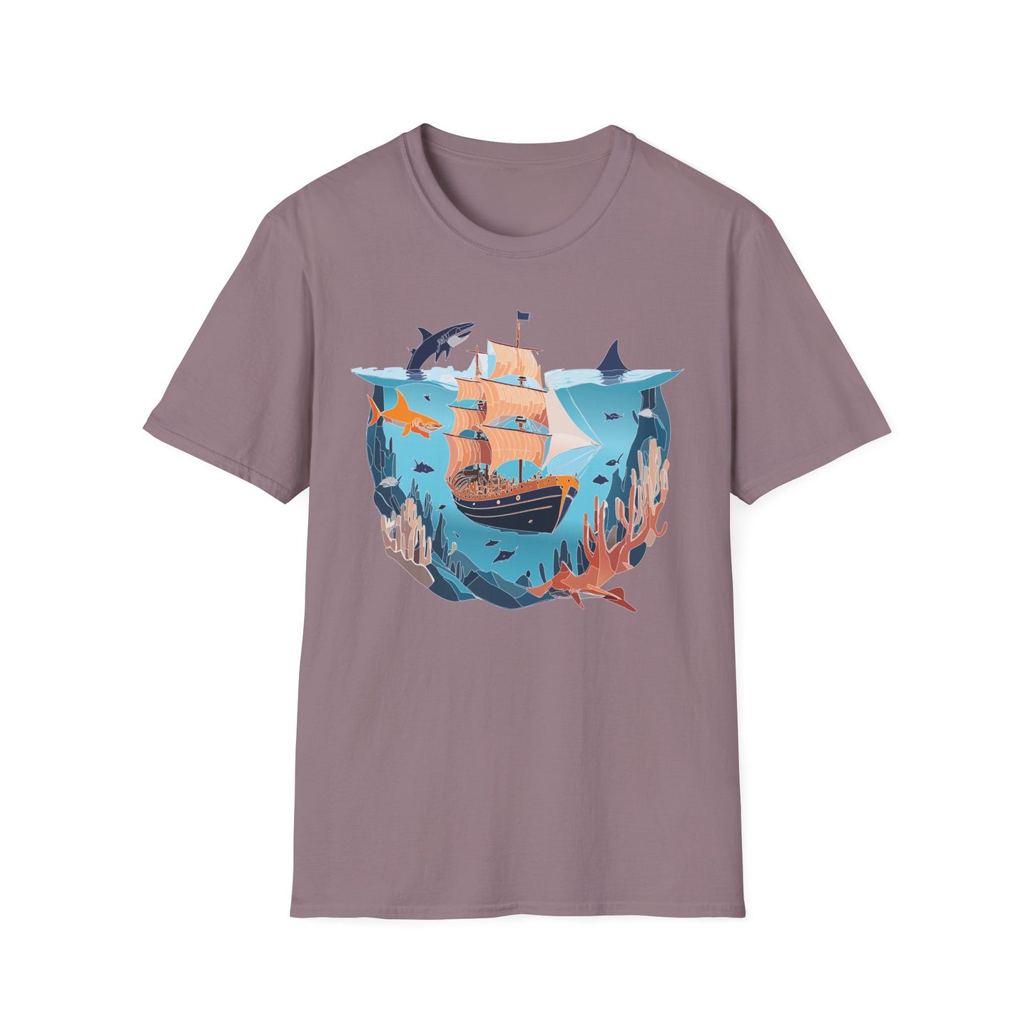 Ocean Tee Shirt, Ocean Shirt, Shirt with Ocean, U boat Tees, Shirt with U-Boat