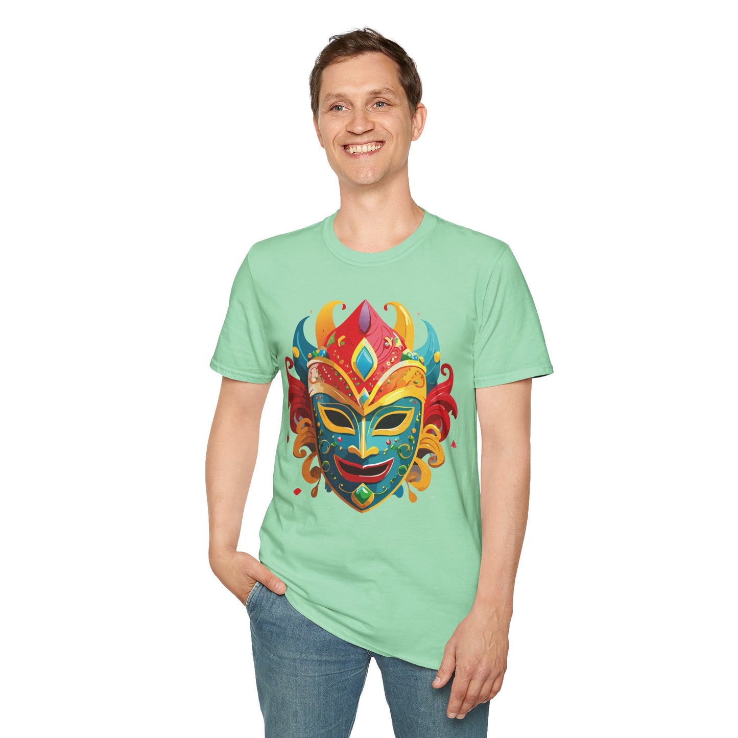 Mask Tee Shirt, Mask Shirt, Shirt with Mask, Masquerade Tees