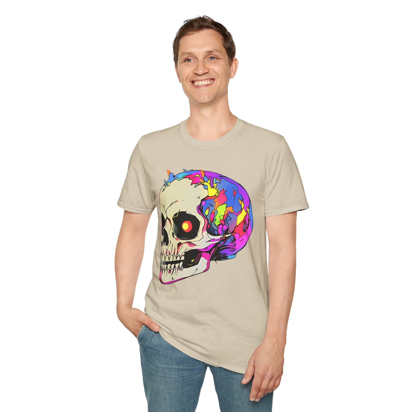 Skull Tee Shirt, Skeleton Shirt, Shirt with Skull, Shirt with Skeleton
