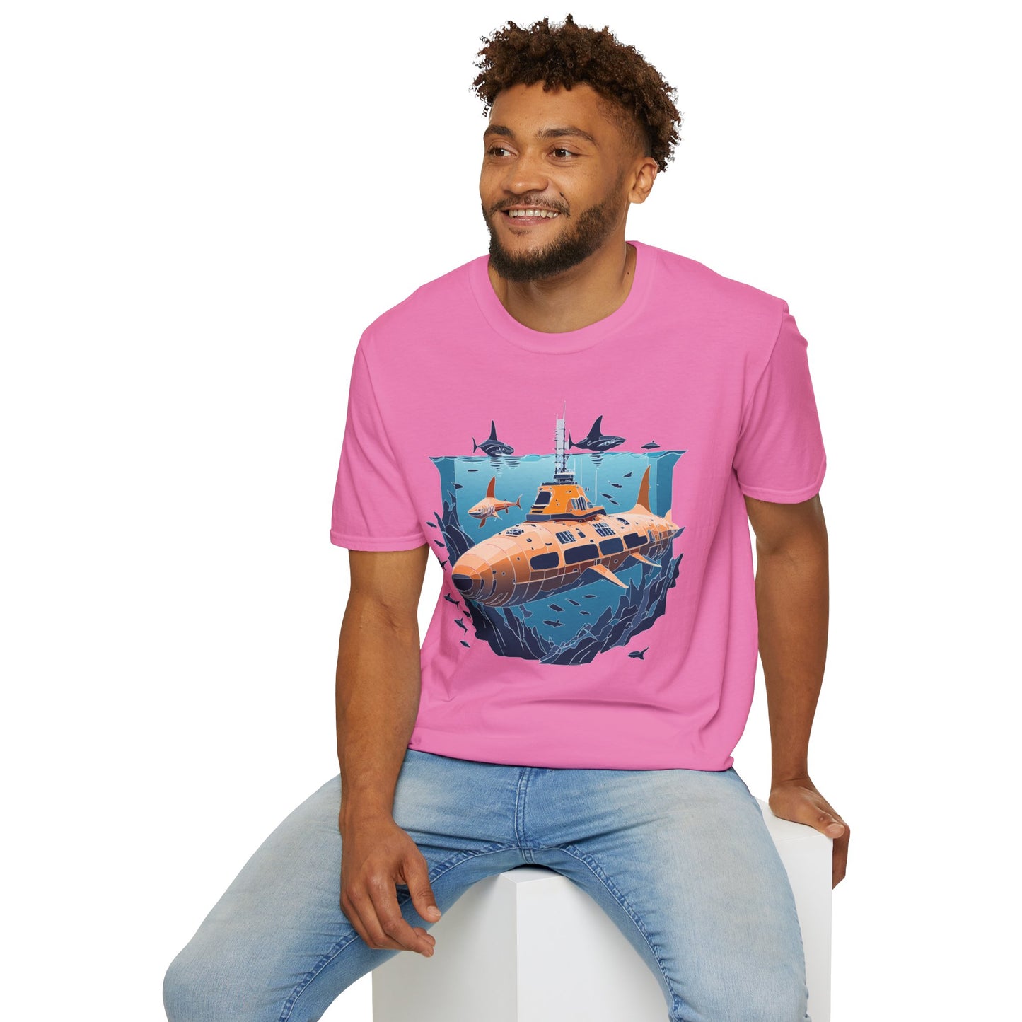 Ocean Tee Shirt, Ocean Shirt, Shirt with Ocean, U boat Tees, Shirt with U-Boat