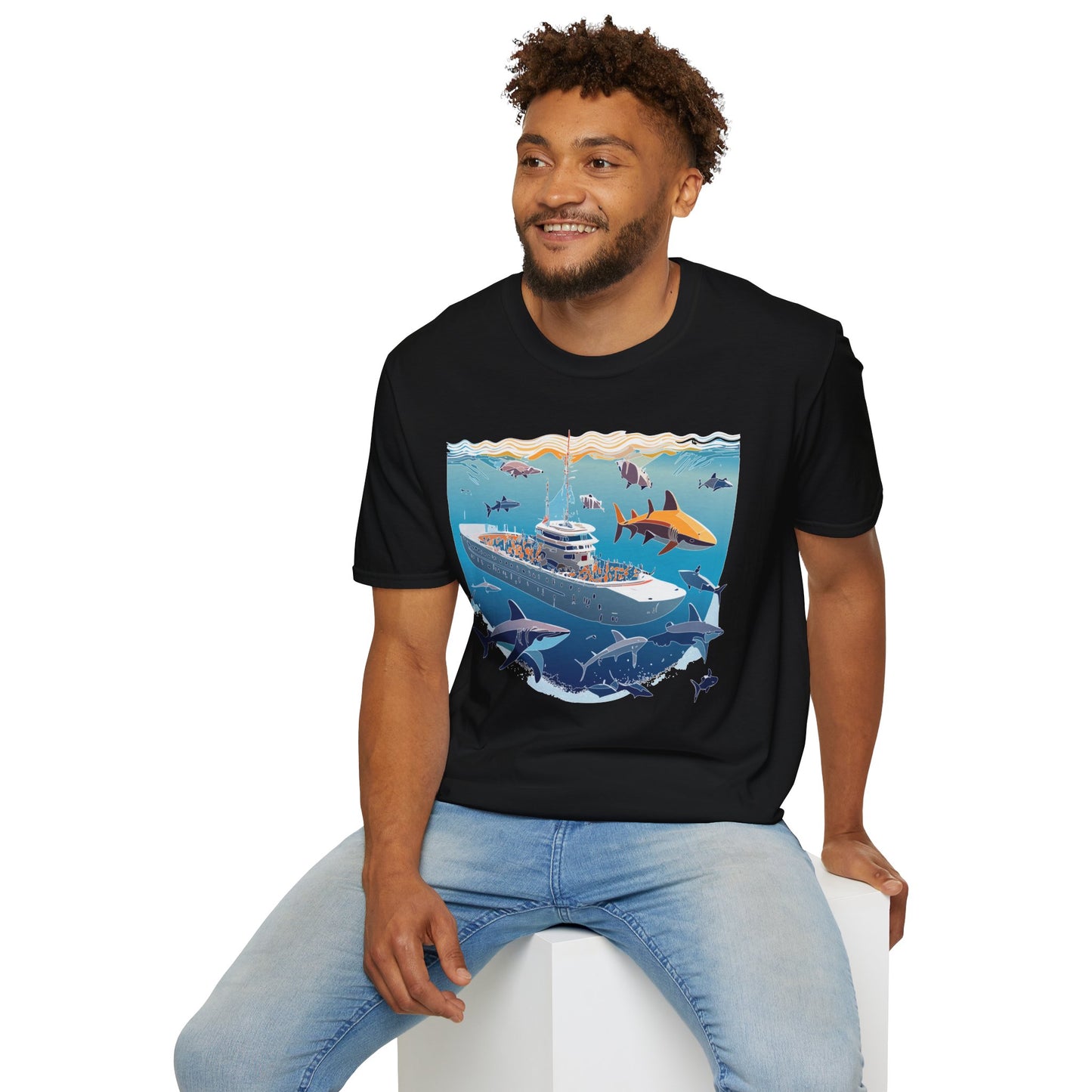 Ocean Tee Shirt, Ocean Shirt, Shirt with Ocean, U boat Tees, Shirt with U-Boat