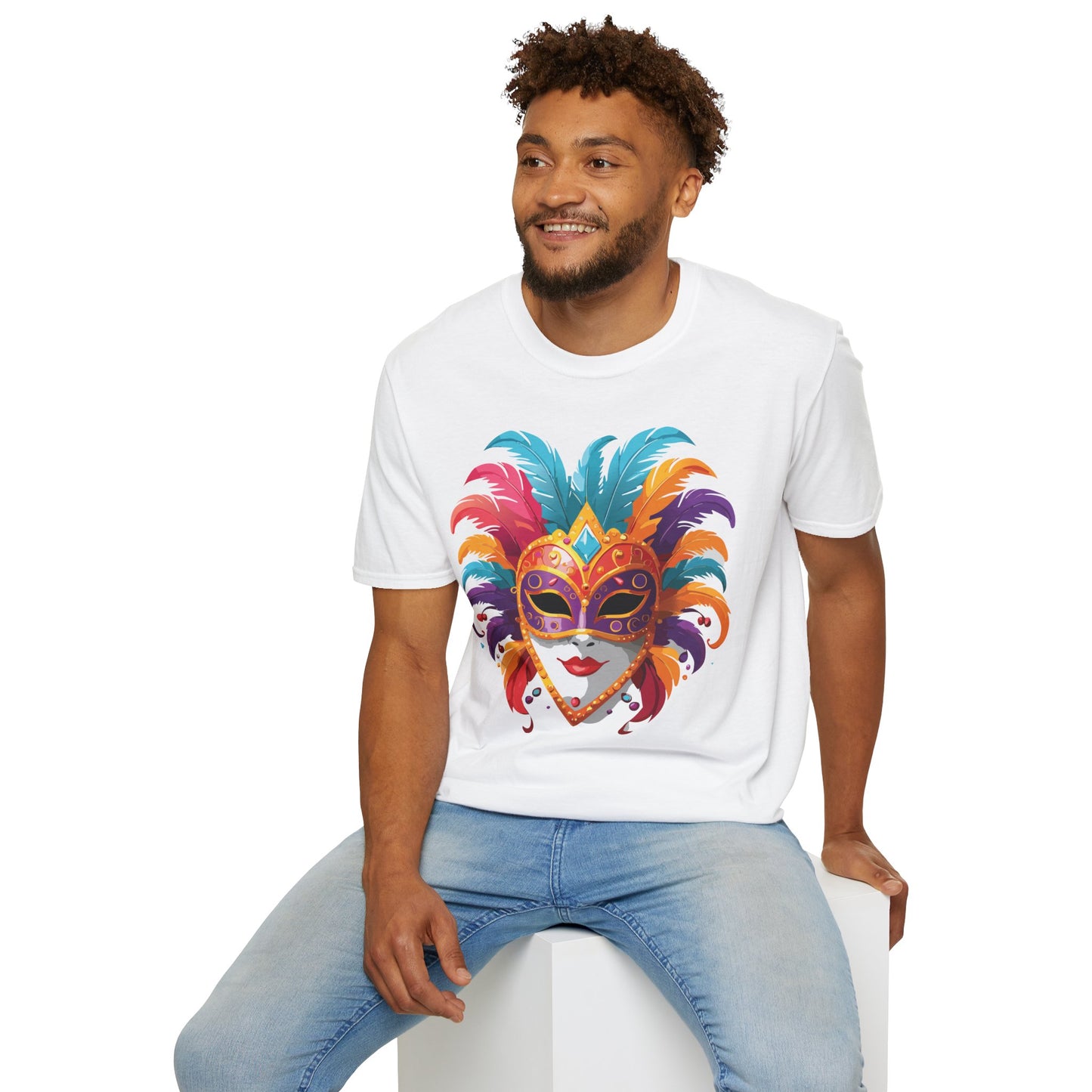 Mask Tee Shirt, Mask Shirt, Shirt with Mask, Masquerade Tees