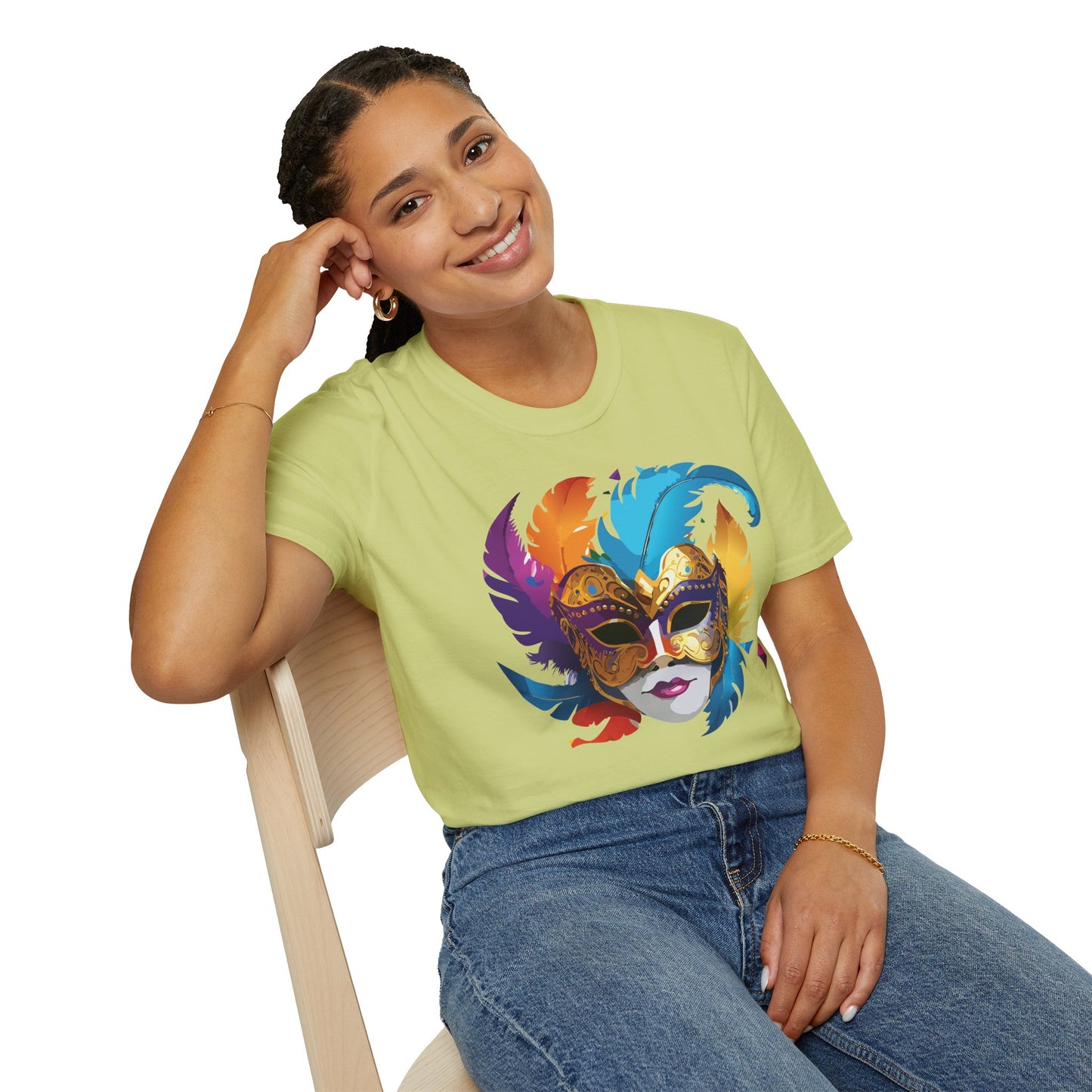 Mask Tee Shirt, Mask Shirt, Shirt with Mask, Masquerade Tees