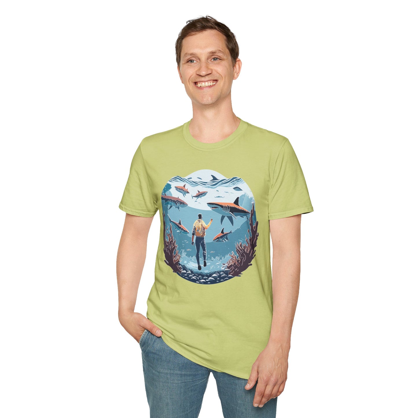 Ocean Tee Shirt, Ocean Shirt, Shirt with Ocean, U boat Tees, Shirt with U-Boat