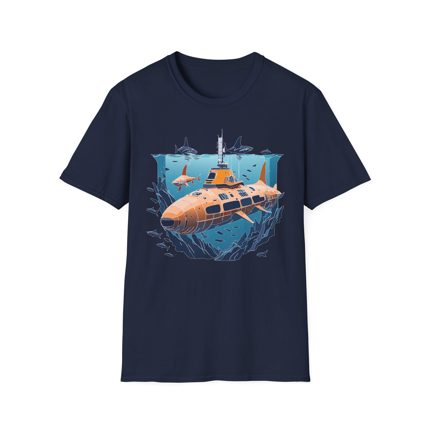 Ocean Tee Shirt, Ocean Shirt, Shirt with Ocean, U boat Tees, Shirt with U-Boat