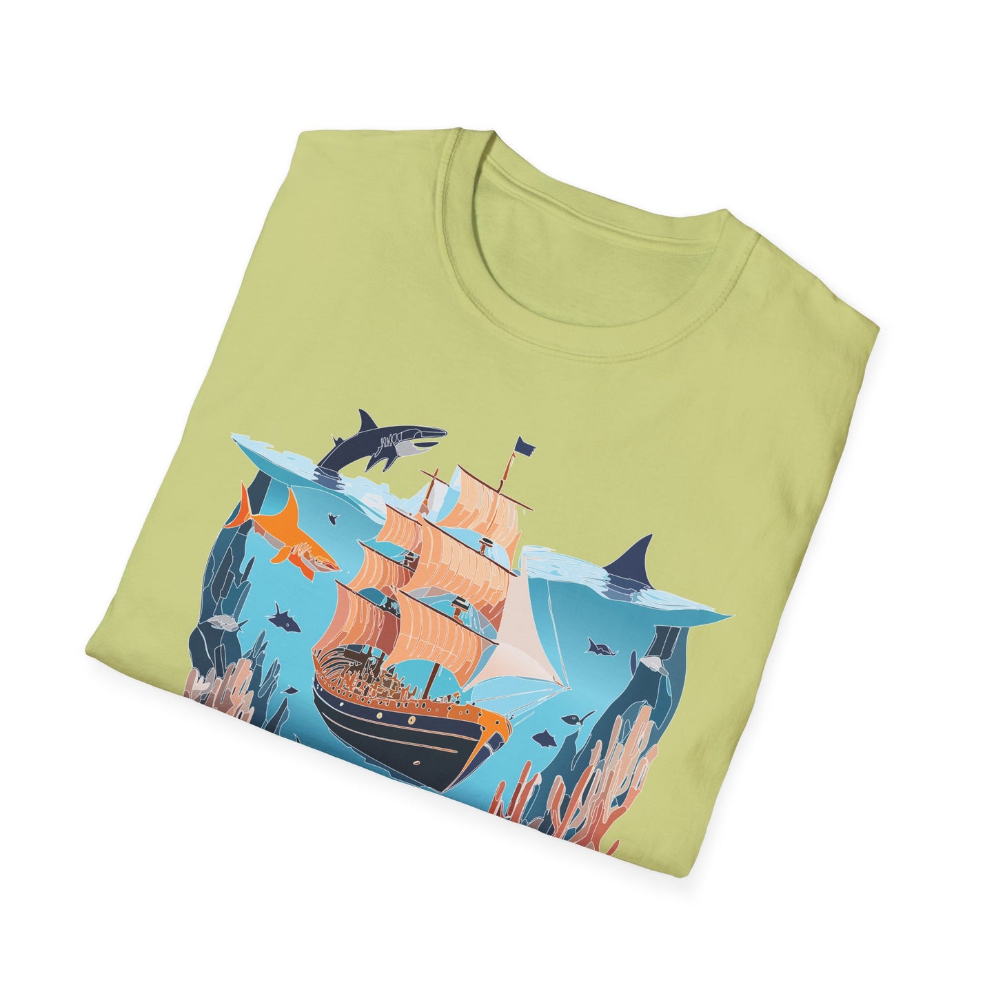 Ocean Tee Shirt, Ocean Shirt, Shirt with Ocean, U boat Tees, Shirt with U-Boat