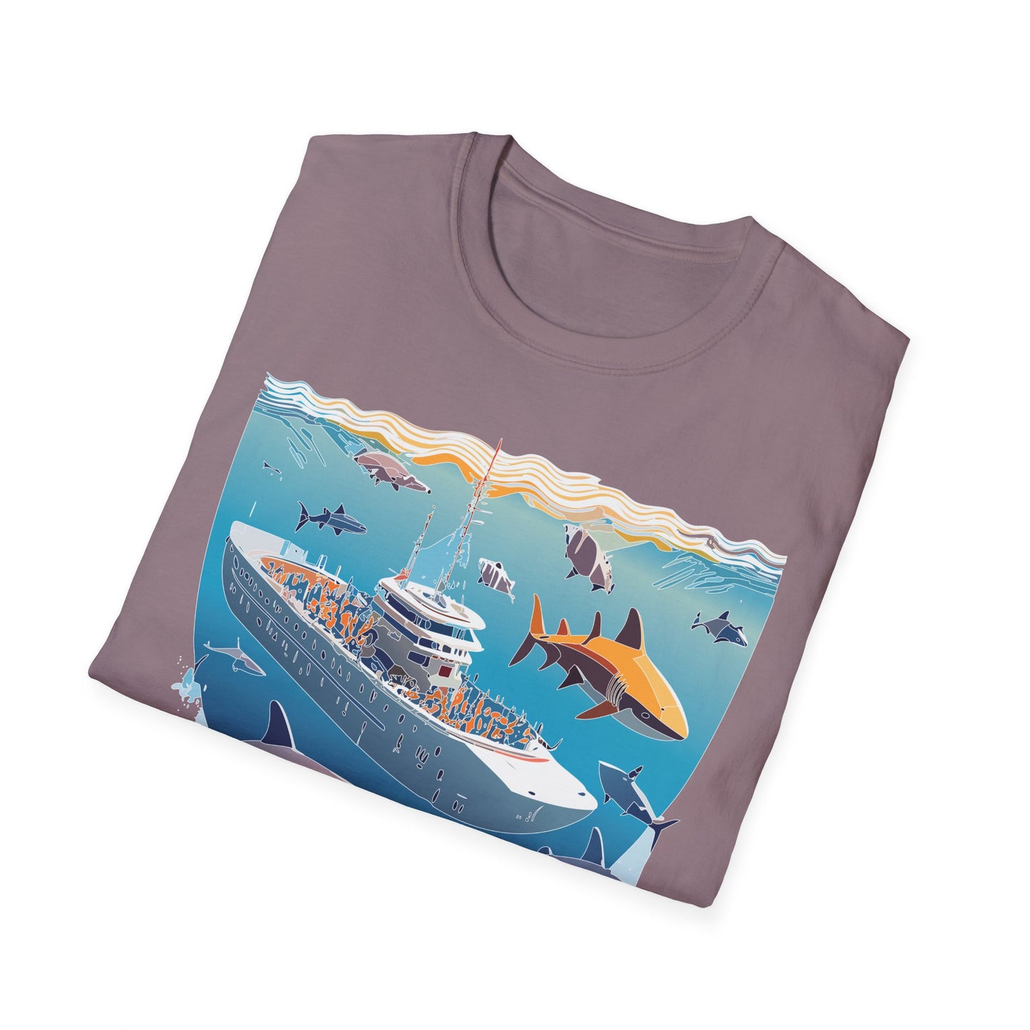 Ocean Tee Shirt, Ocean Shirt, Shirt with Ocean, U boat Tees, Shirt with U-Boat