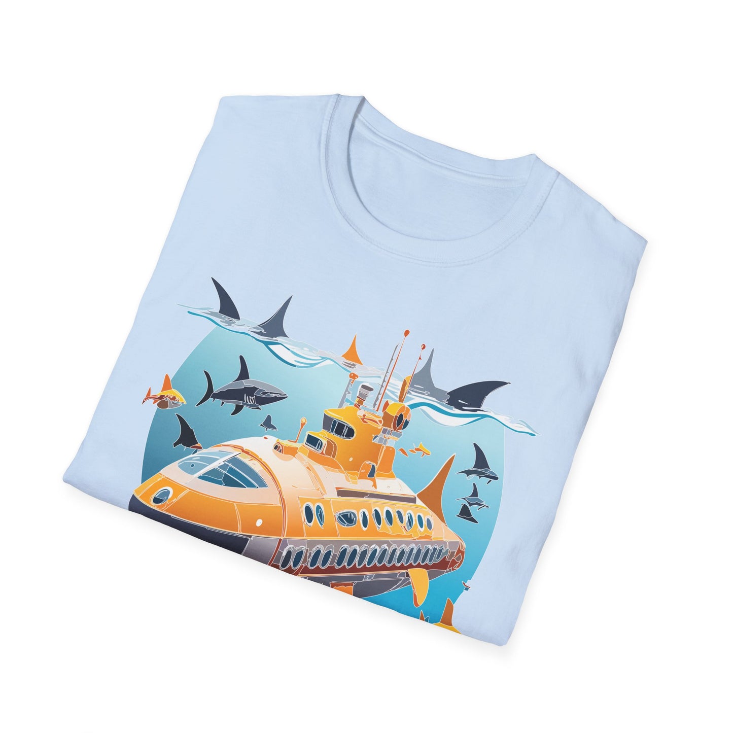 Ocean Tee Shirt, Ocean Shirt, Shirt with Ocean, U boat Tees, Shirt with U-Boat