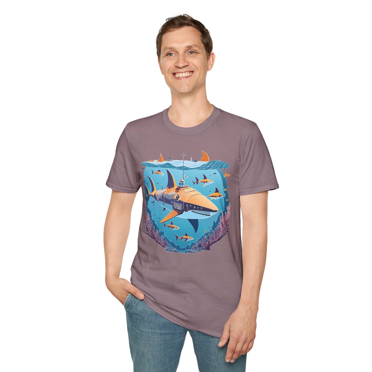 Ocean Tee Shirt, Ocean Shirt, Shirt with Ocean, U boat Tees, Shirt with U-Boat