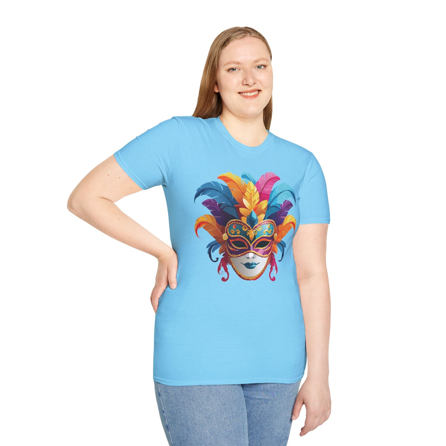 Mask Tee Shirt, Mask Shirt, Shirt with Mask, Masquerade Tees