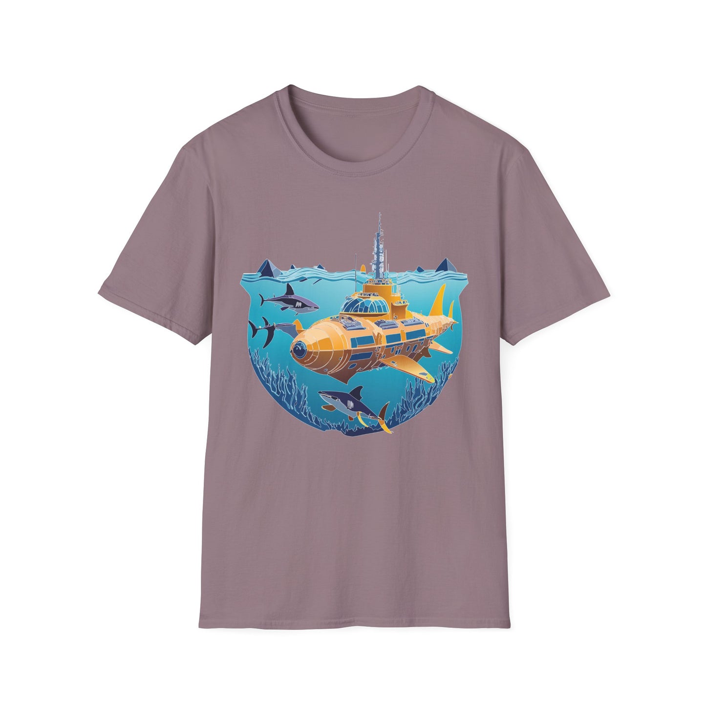 Ocean Tee Shirt, Ocean Shirt, Shirt with Ocean, U boat Tees, Shirt with U-Boat