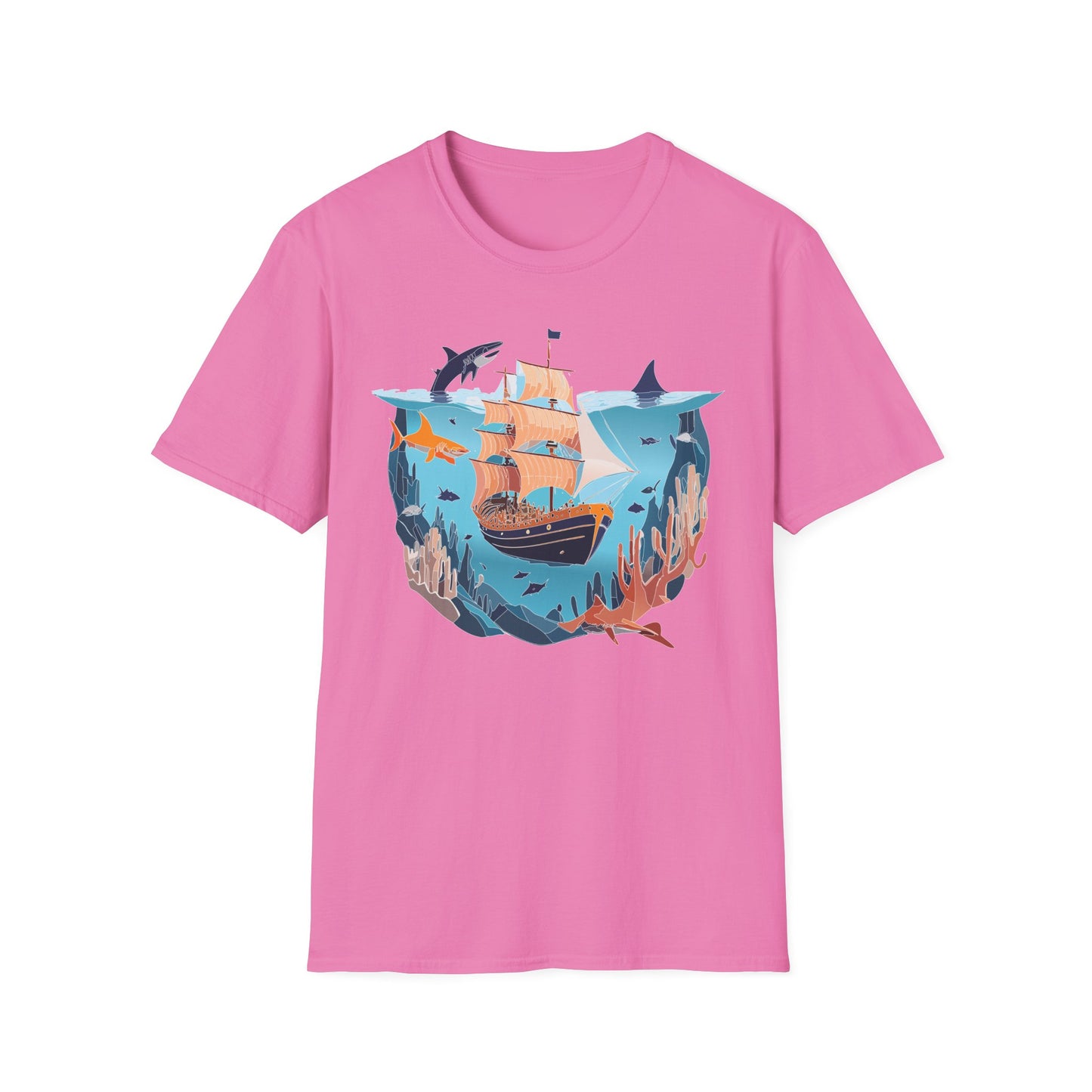 Ocean Tee Shirt, Ocean Shirt, Shirt with Ocean, U boat Tees, Shirt with U-Boat