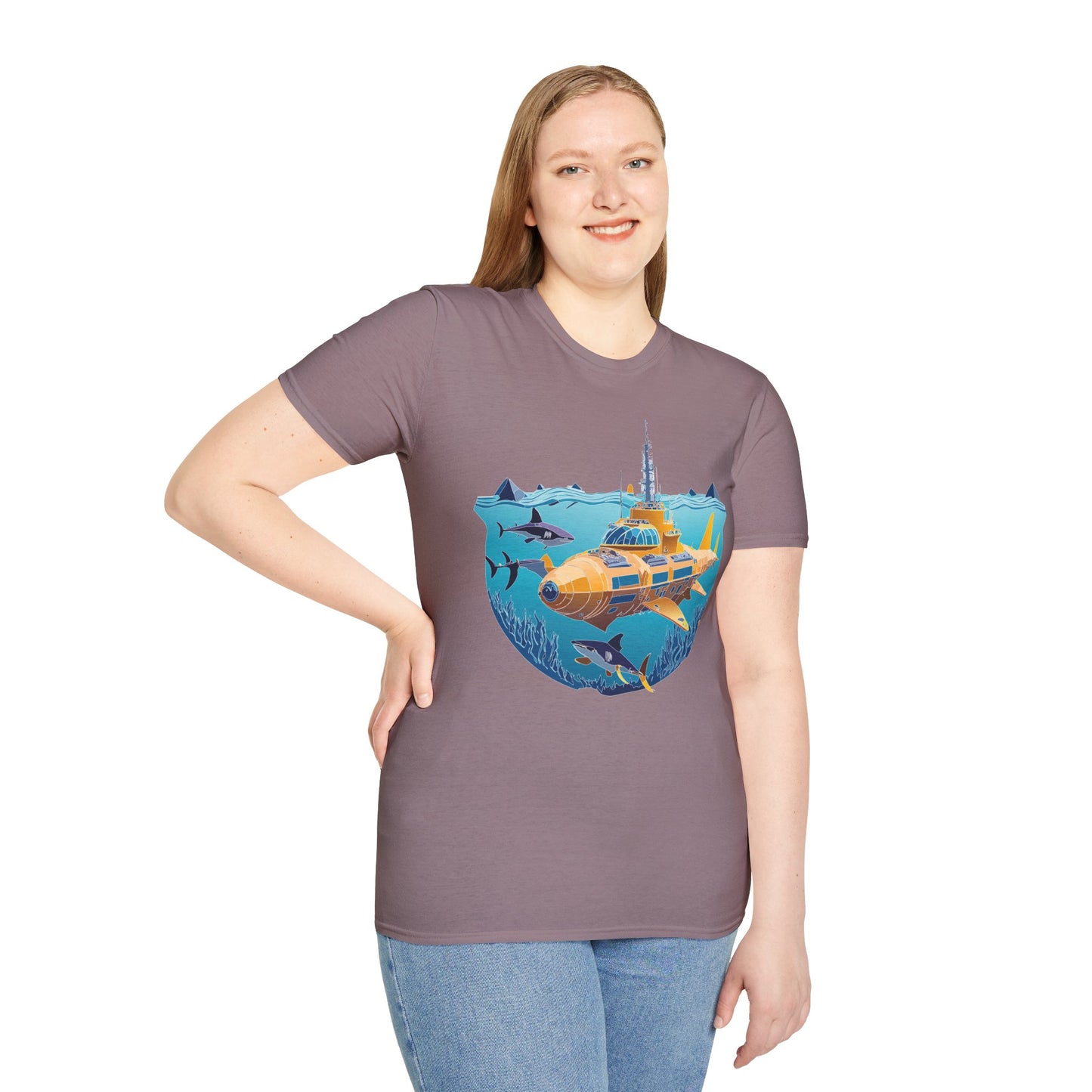 Ocean Tee Shirt, Ocean Shirt, Shirt with Ocean, U boat Tees, Shirt with U-Boat