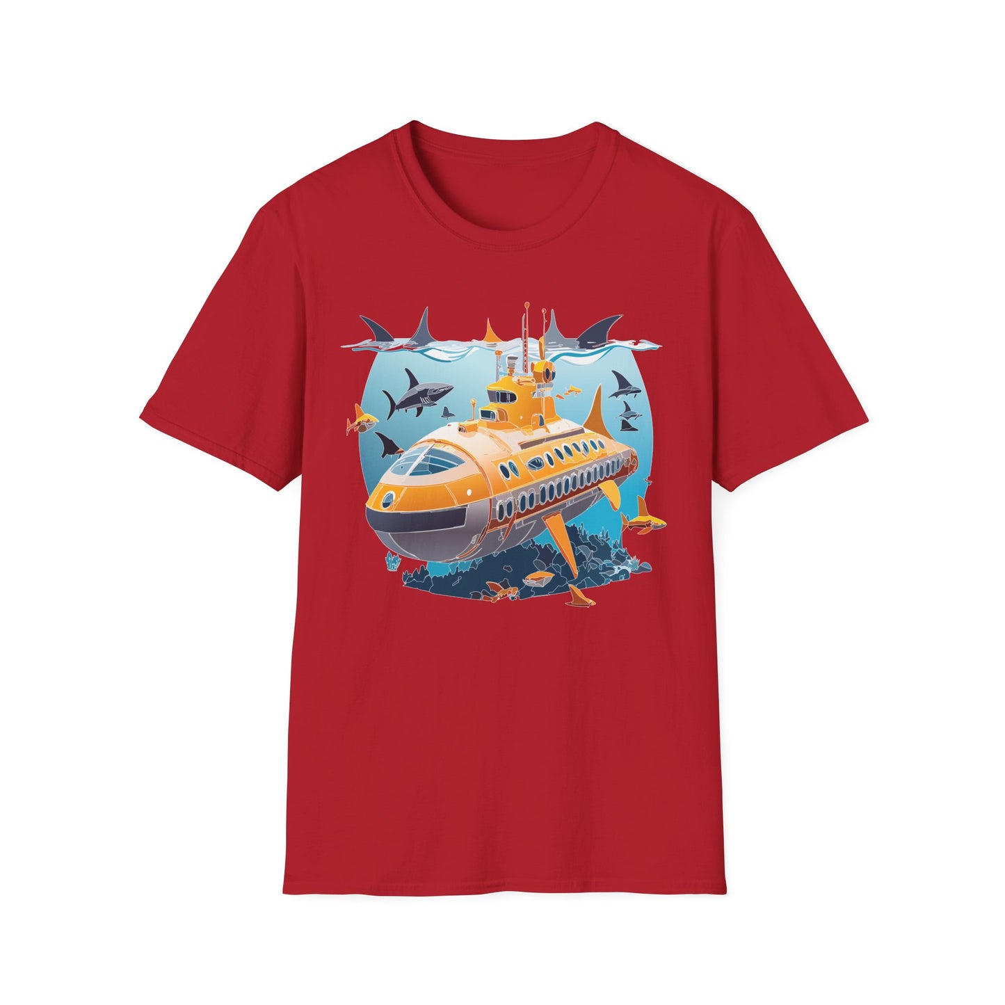 Ocean Tee Shirt, Ocean Shirt, Shirt with Ocean, U boat Tees, Shirt with U-Boat