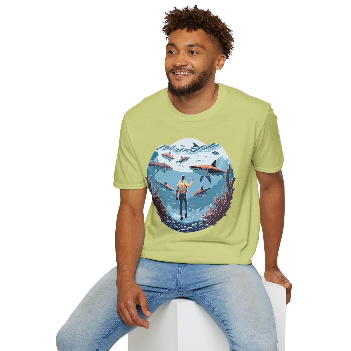 Ocean Tee Shirt, Ocean Shirt, Shirt with Ocean, U boat Tees, Shirt with U-Boat