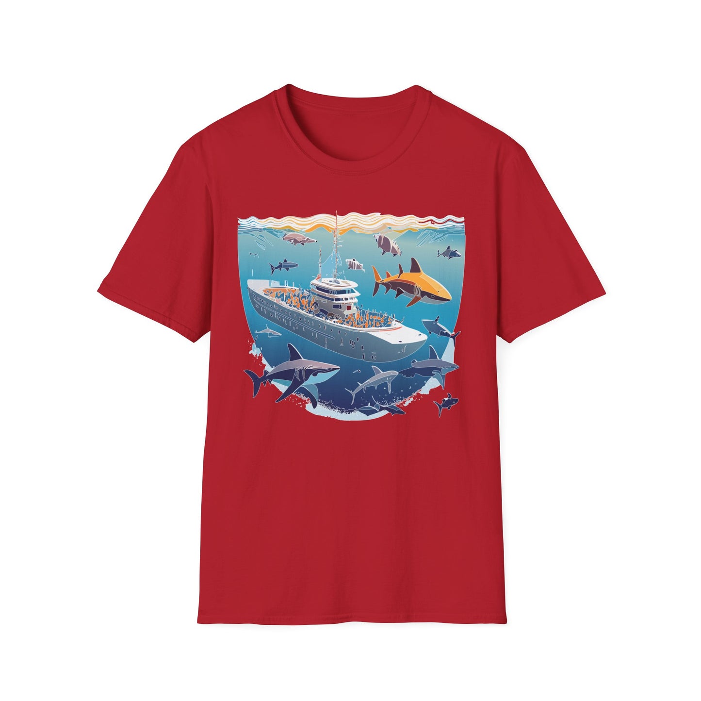 Ocean Tee Shirt, Ocean Shirt, Shirt with Ocean, U boat Tees, Shirt with U-Boat