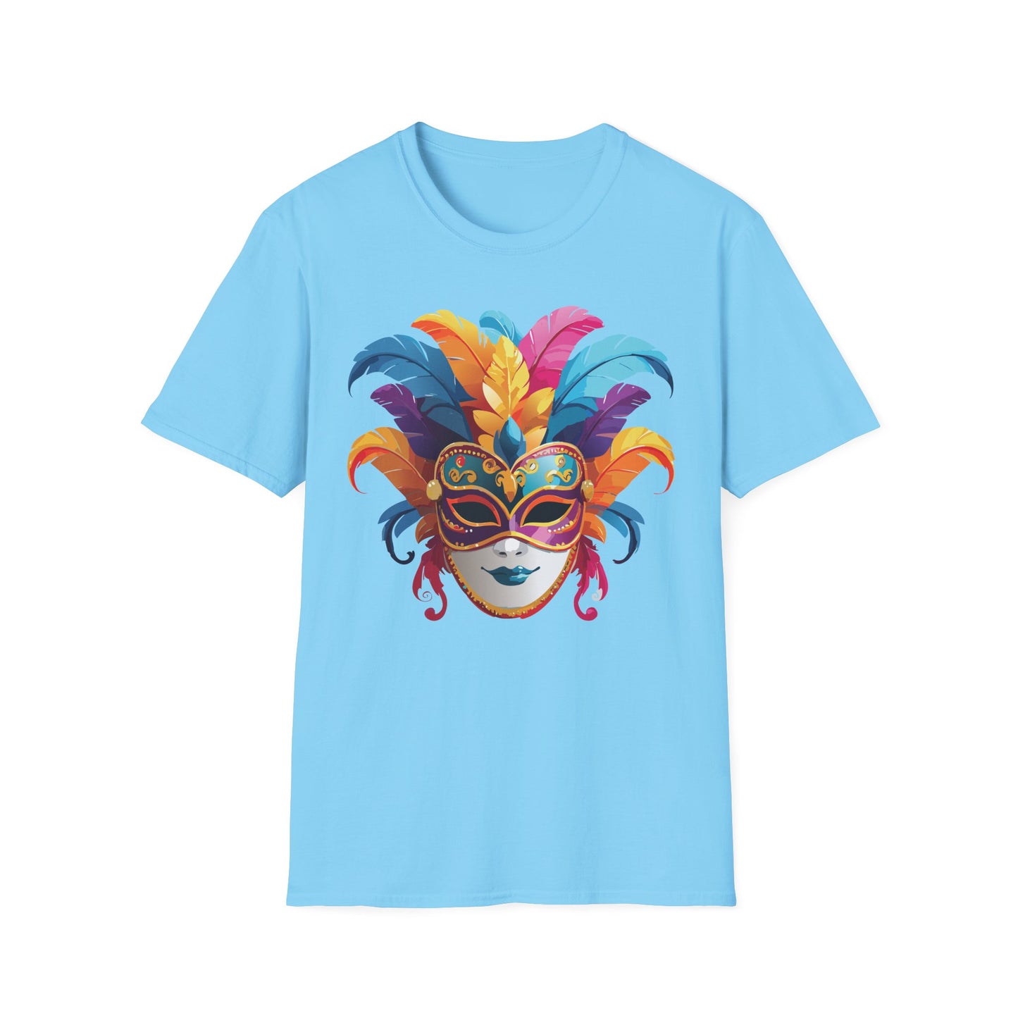 Mask Tee Shirt, Mask Shirt, Shirt with Mask, Masquerade Tees