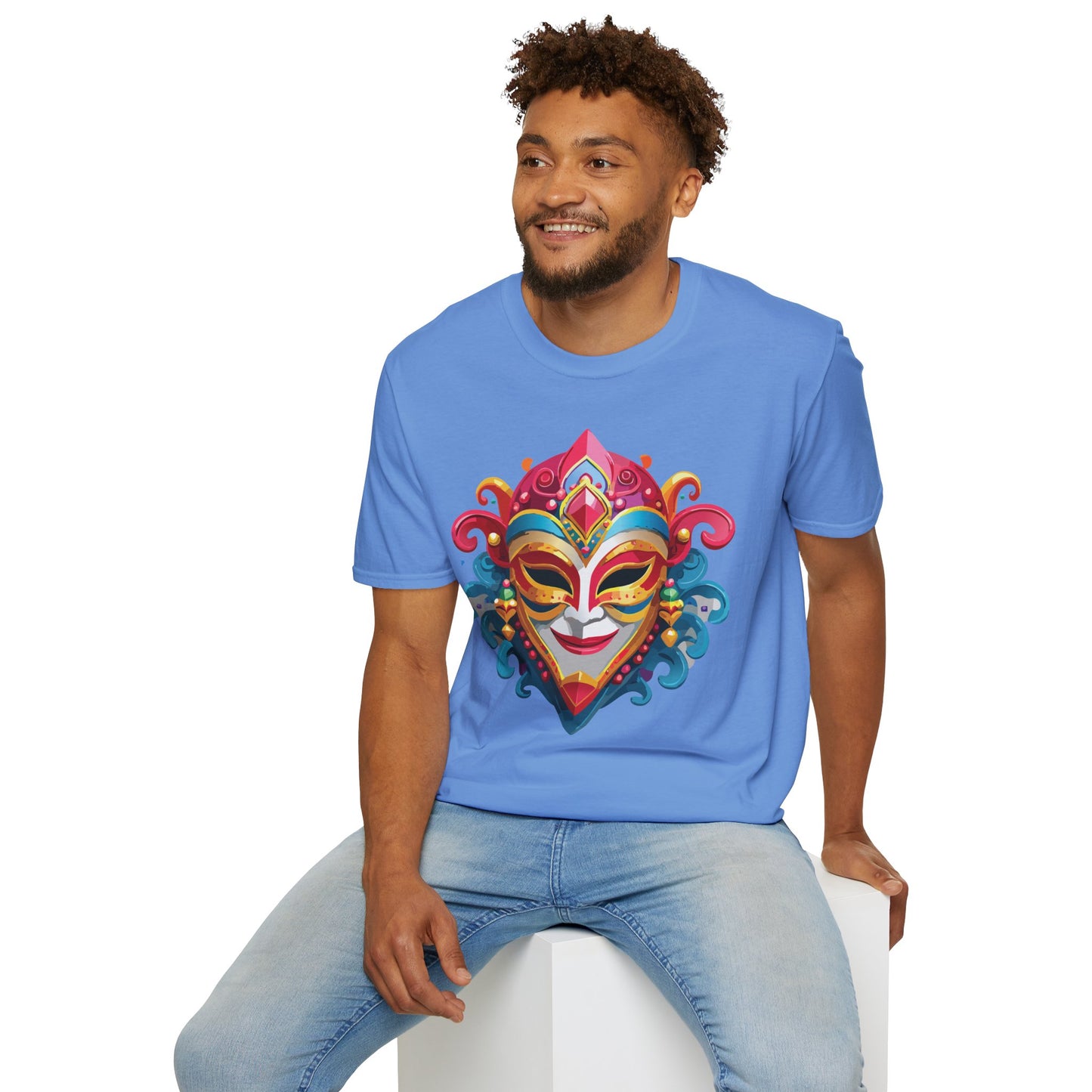Mask Tee Shirt, Mask Shirt, Shirt with Mask, Masquerade Tees
