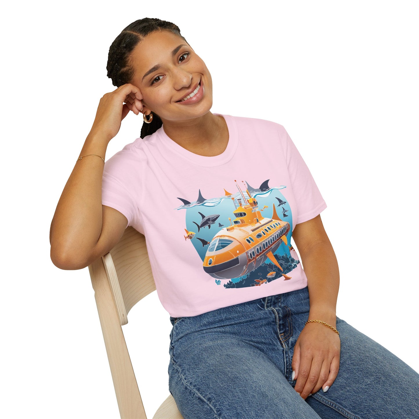 Ocean Tee Shirt, Ocean Shirt, Shirt with Ocean, U boat Tees, Shirt with U-Boat